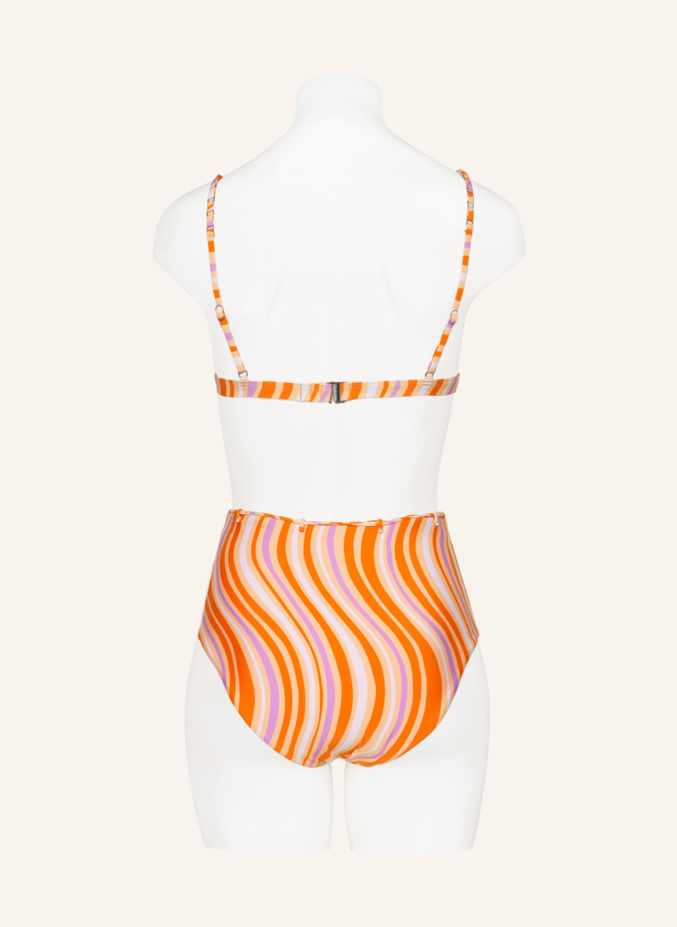 SEAFOLLY High-Waist-Bikini-Hose MOD SQUAD, Farbe: ORANGE/ HELLLILA/ WEISS (Bild 3)