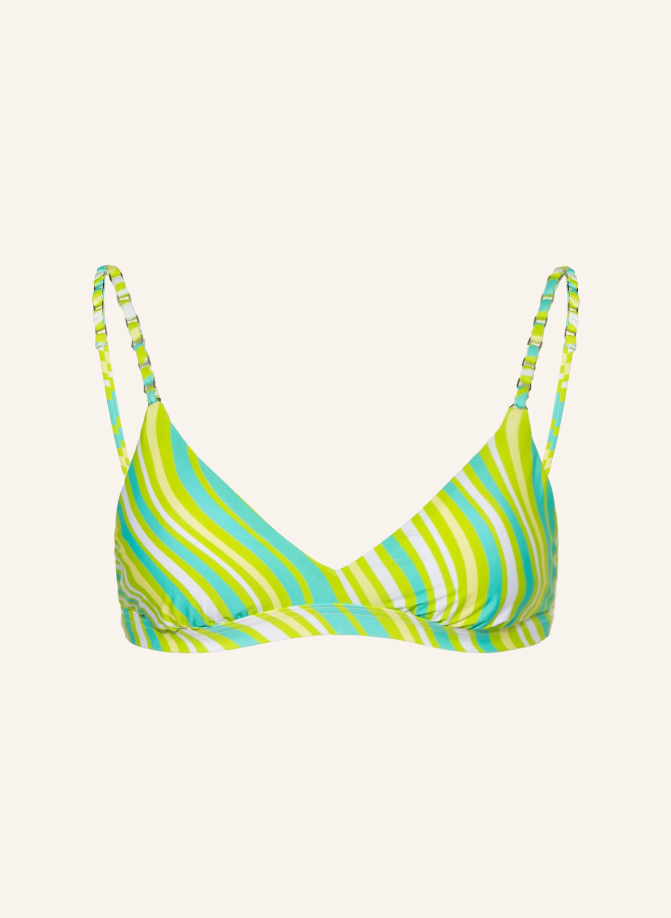 SEAFOLLY Bralette bikini top MOD SQUAD, Color: TURQUOISE/ LIGHT GREEN/ WHITE (Image 1)