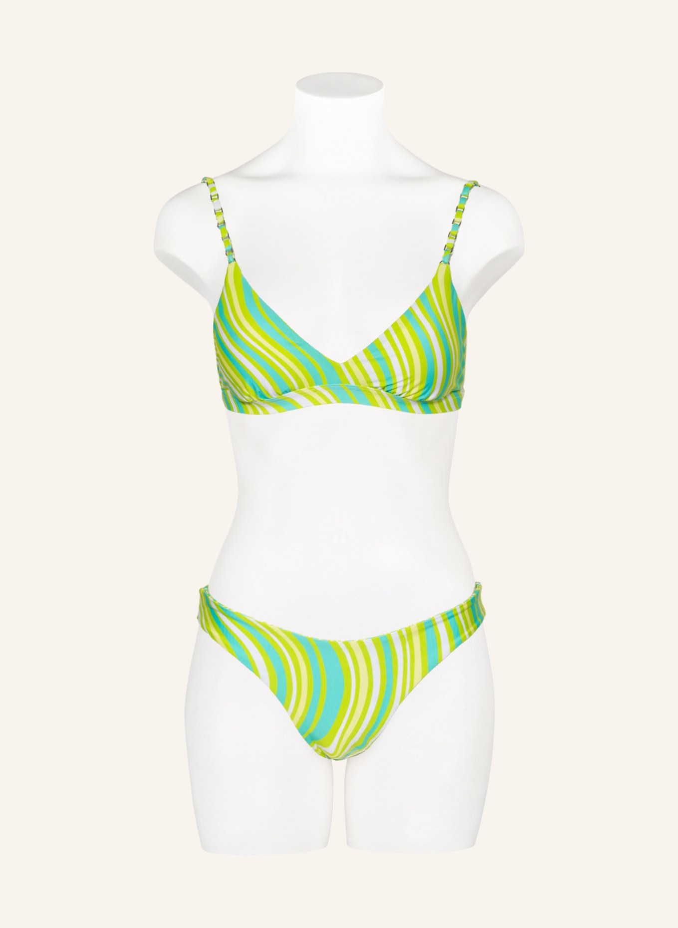 SEAFOLLY Bralette bikini top MOD SQUAD, Color: TURQUOISE/ LIGHT GREEN/ WHITE (Image 2)
