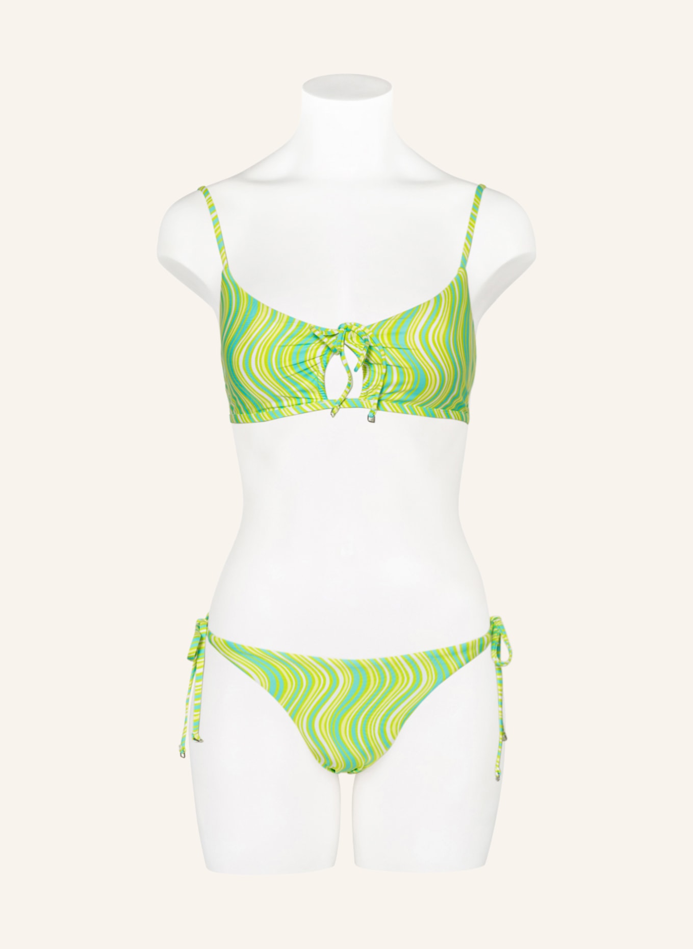 SEAFOLLY Bralette bikini top MOD SQUAD, Color: TURQUOISE/ LIGHT GREEN/ WHITE (Image 2)