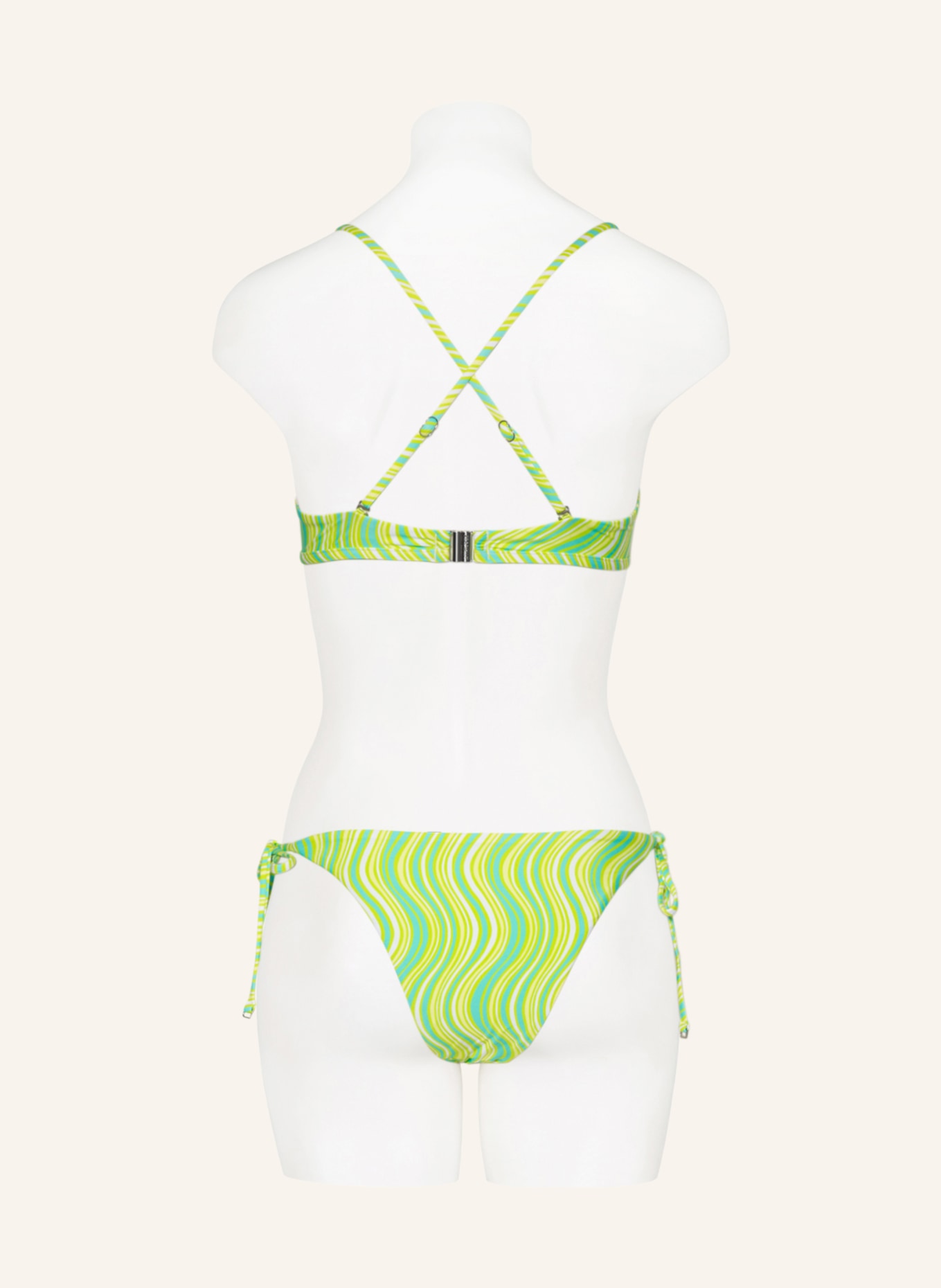 SEAFOLLY Bralette bikini top MOD SQUAD, Color: TURQUOISE/ LIGHT GREEN/ WHITE (Image 4)