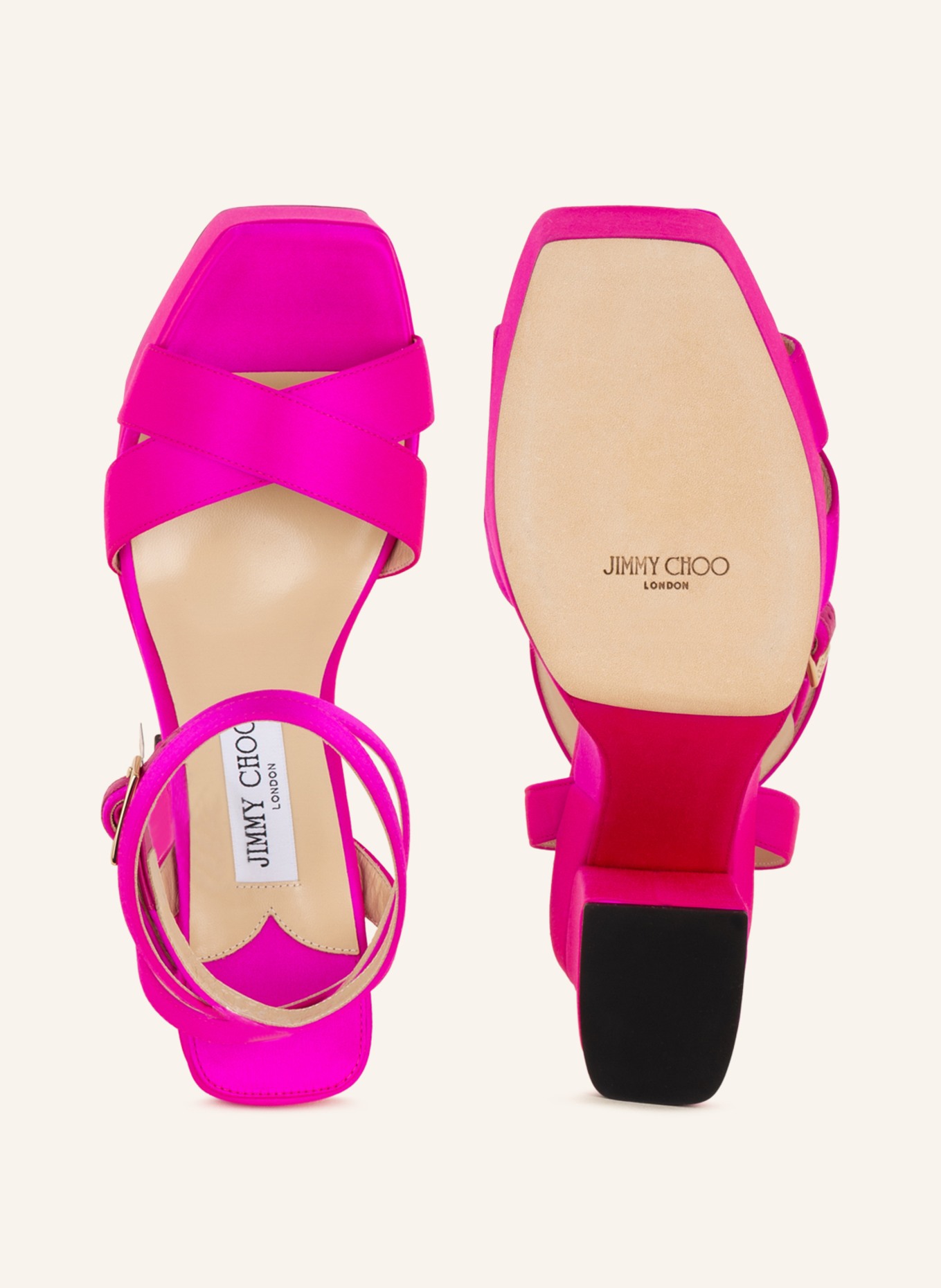 JIMMY CHOO Platform sandals GAIA 140 , Color: NEON PINK (Image 5)