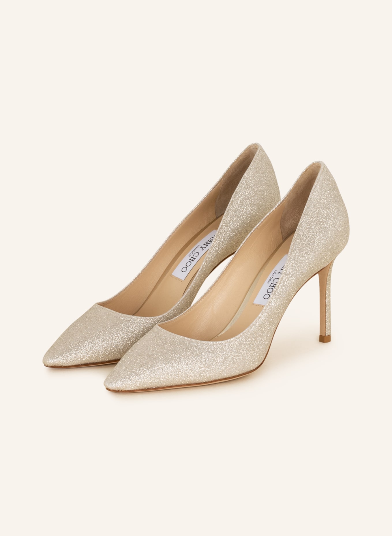 JIMMY CHOO Pumps ROMY 85, Color: WHITE GOLD (Image 1)