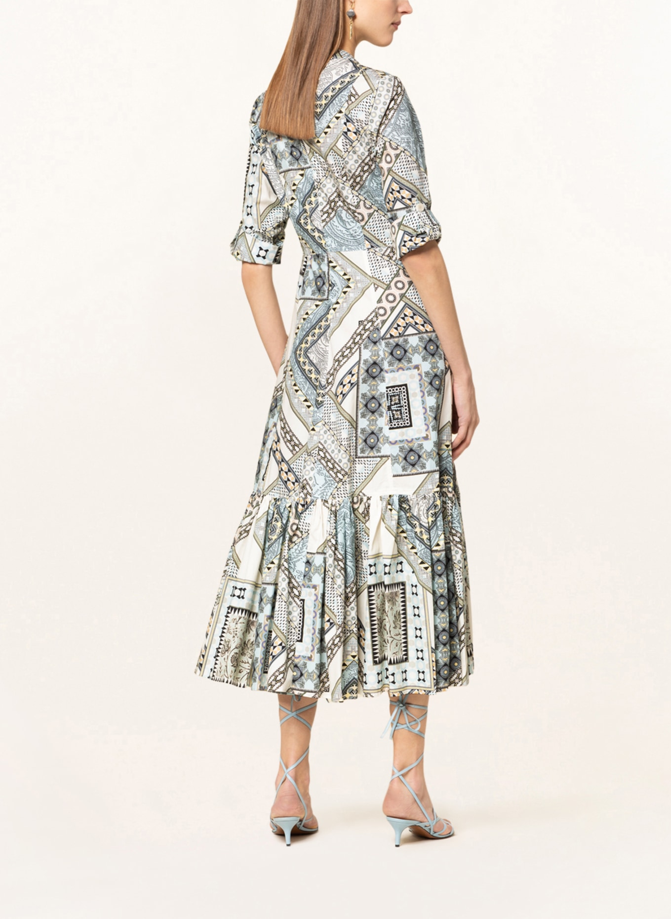 ETRO Dress with 3/4 sleeves, Color: CREAM/ LIGHT BLUE/ BLUE GRAY (Image 3)