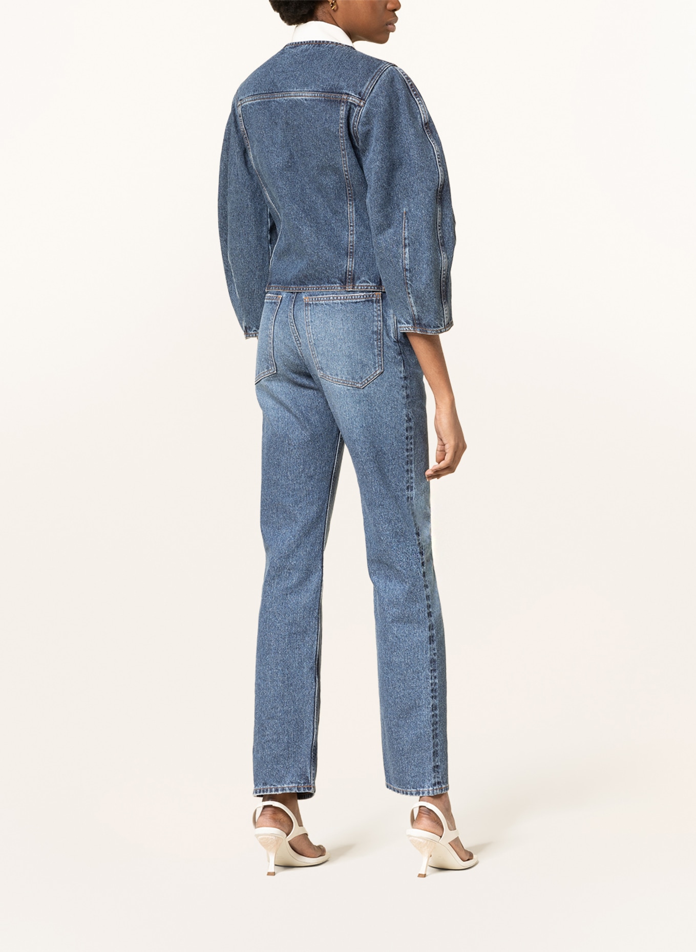 Chloé Denim blouse with 3/4 sleeves, Color: DARK BLUE (Image 3)