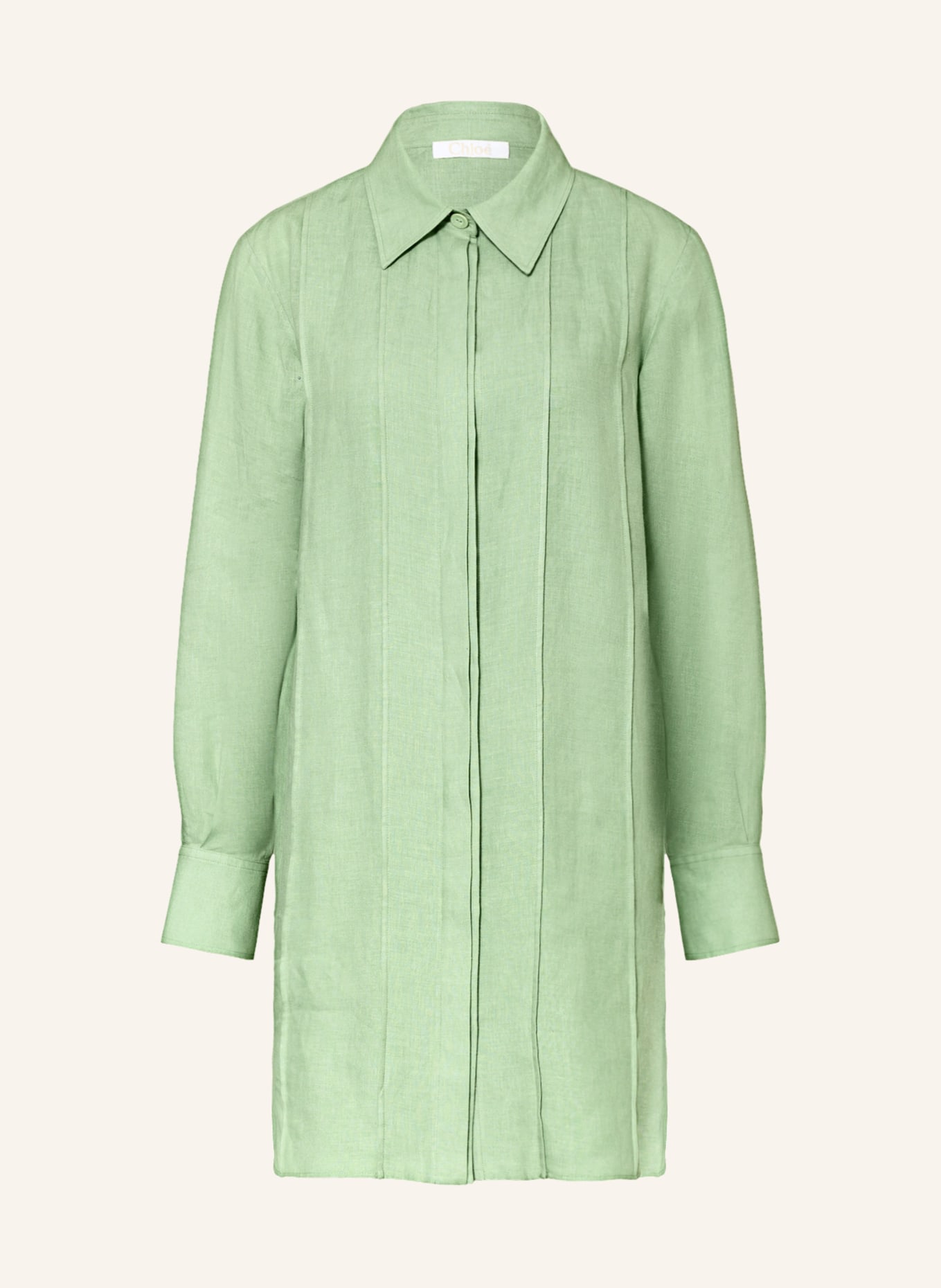 Chloé Shirt blouse made of linen, Color: LIGHT GREEN (Image 1)
