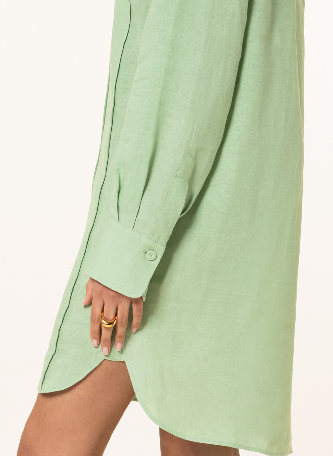 Chloé Shirt blouse made of linen, Color: LIGHT GREEN (Image 4)