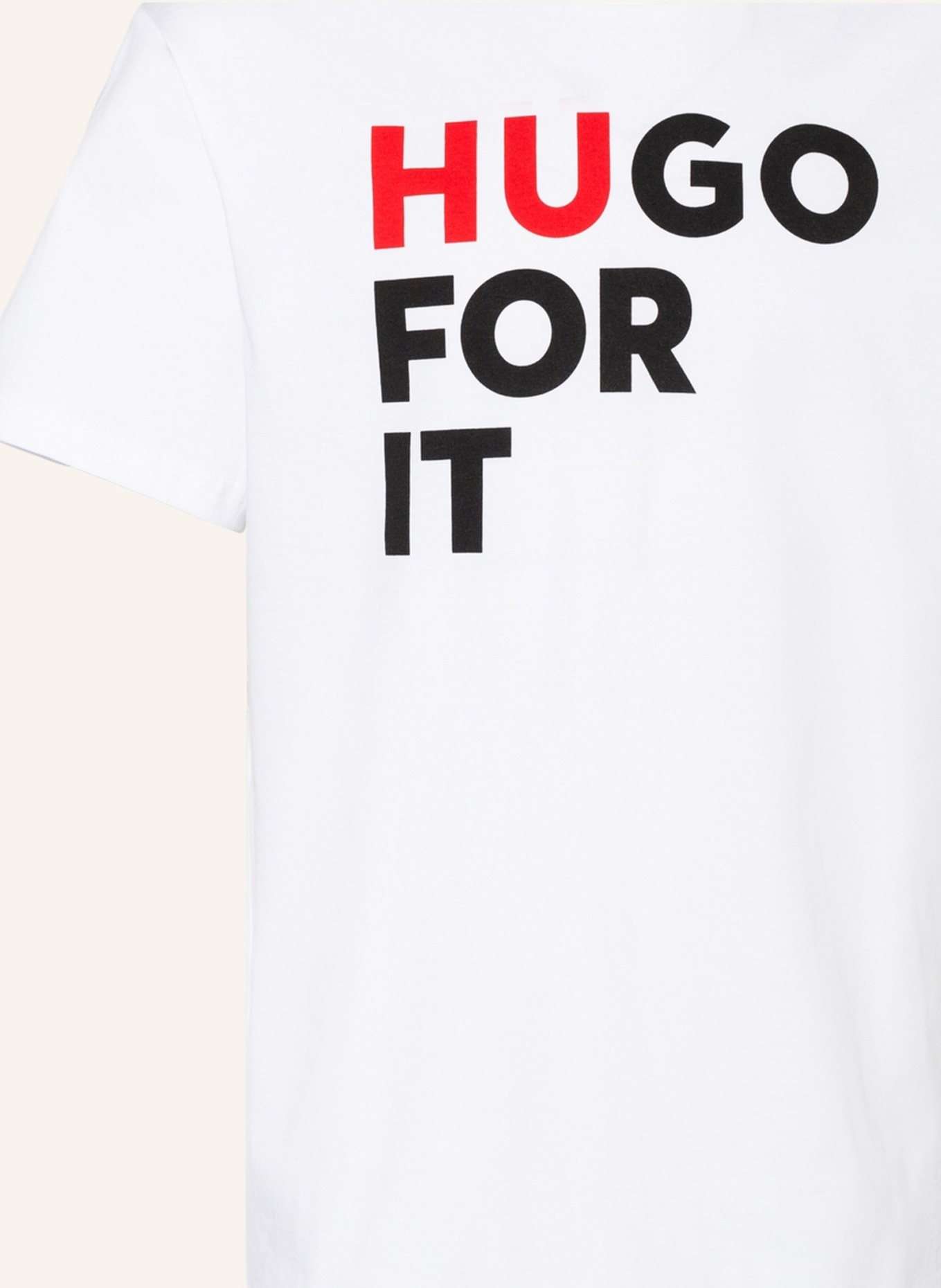 HUGO T-Shirt, Farbe: WEISS/ SCHWARZ/ ROT (Bild 3)