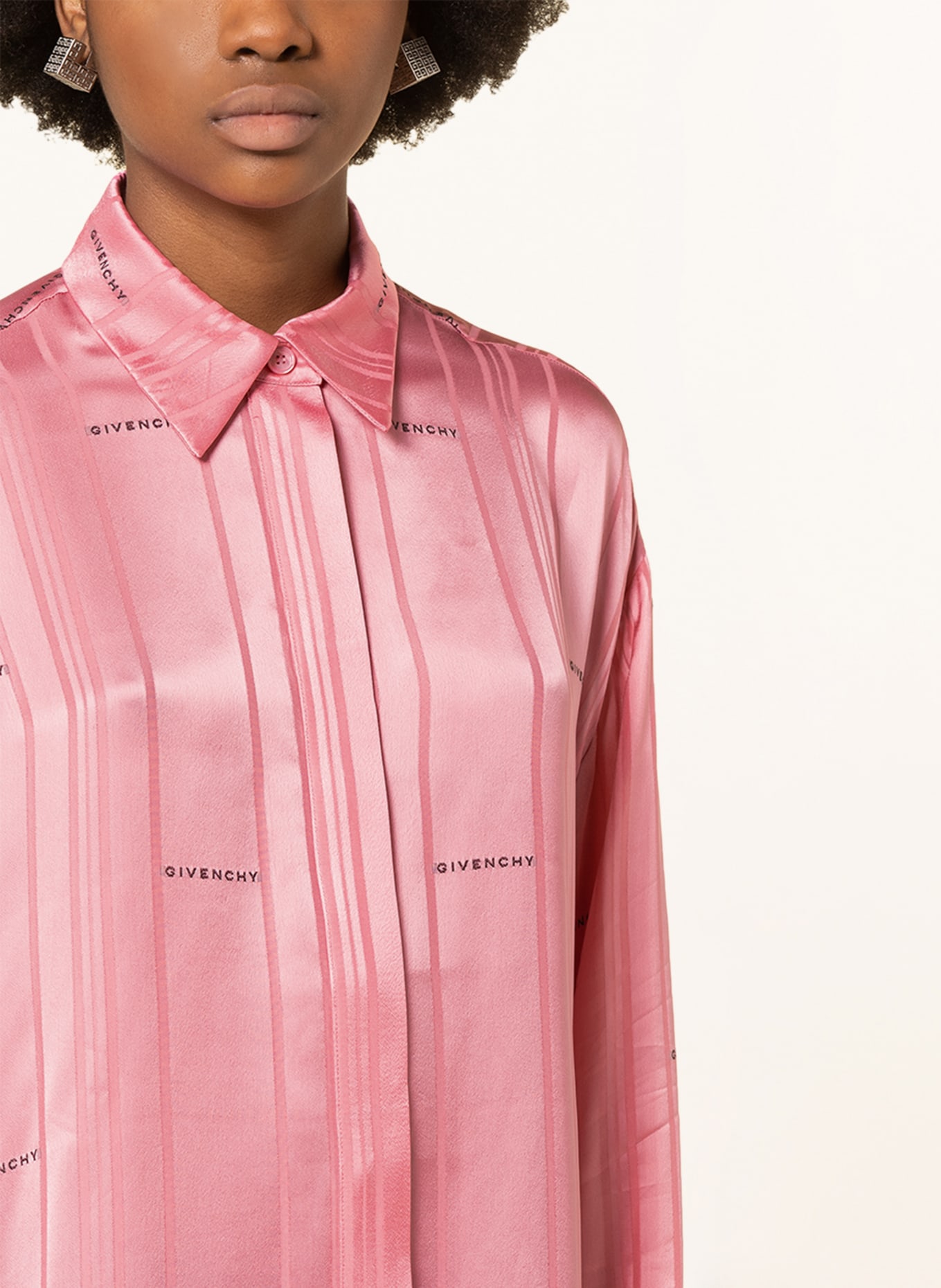 GIVENCHY Oversized shirt blouse, Color: PINK (Image 4)