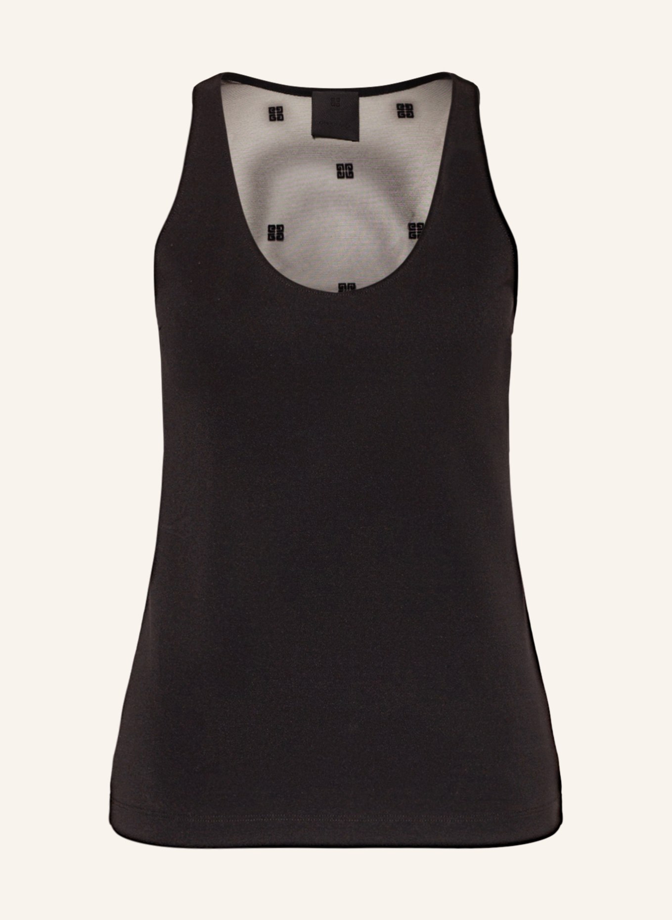 GIVENCHY Top in mixed materials, Color: BLACK (Image 1)