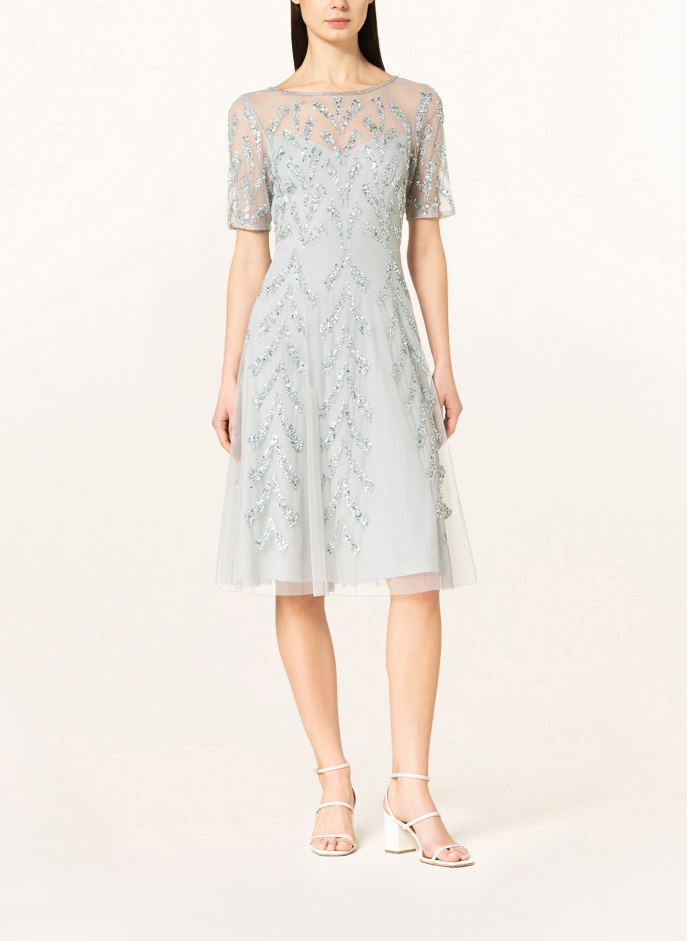 ADRIANNA PAPELL Dress with sequins, Color: LIGHT BLUE (Image 2)