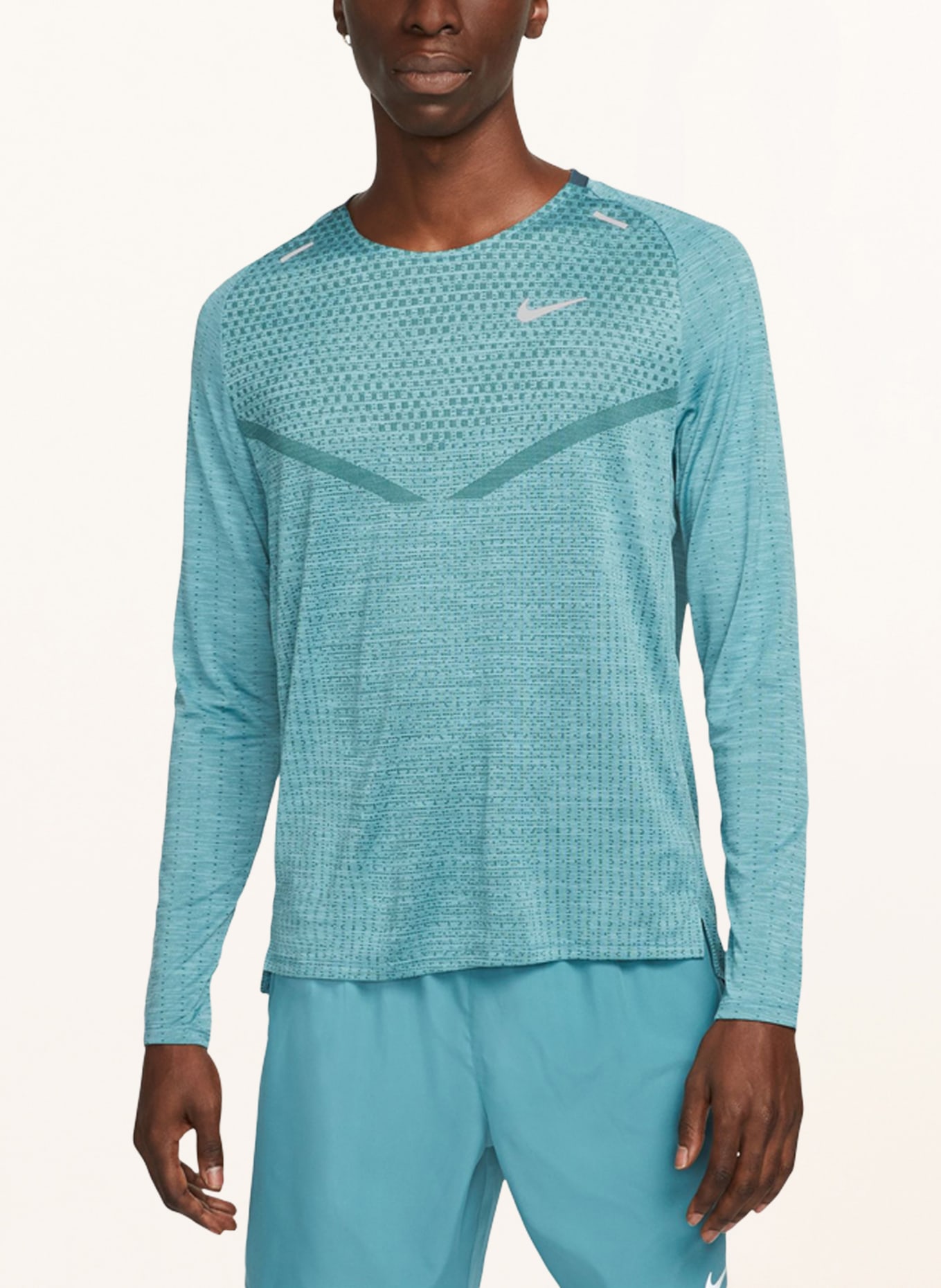 Nike Running shirt DRI-FIT ADV TECHKNIT ULTRA, Color: TEAL/ SILVER (Image 2)