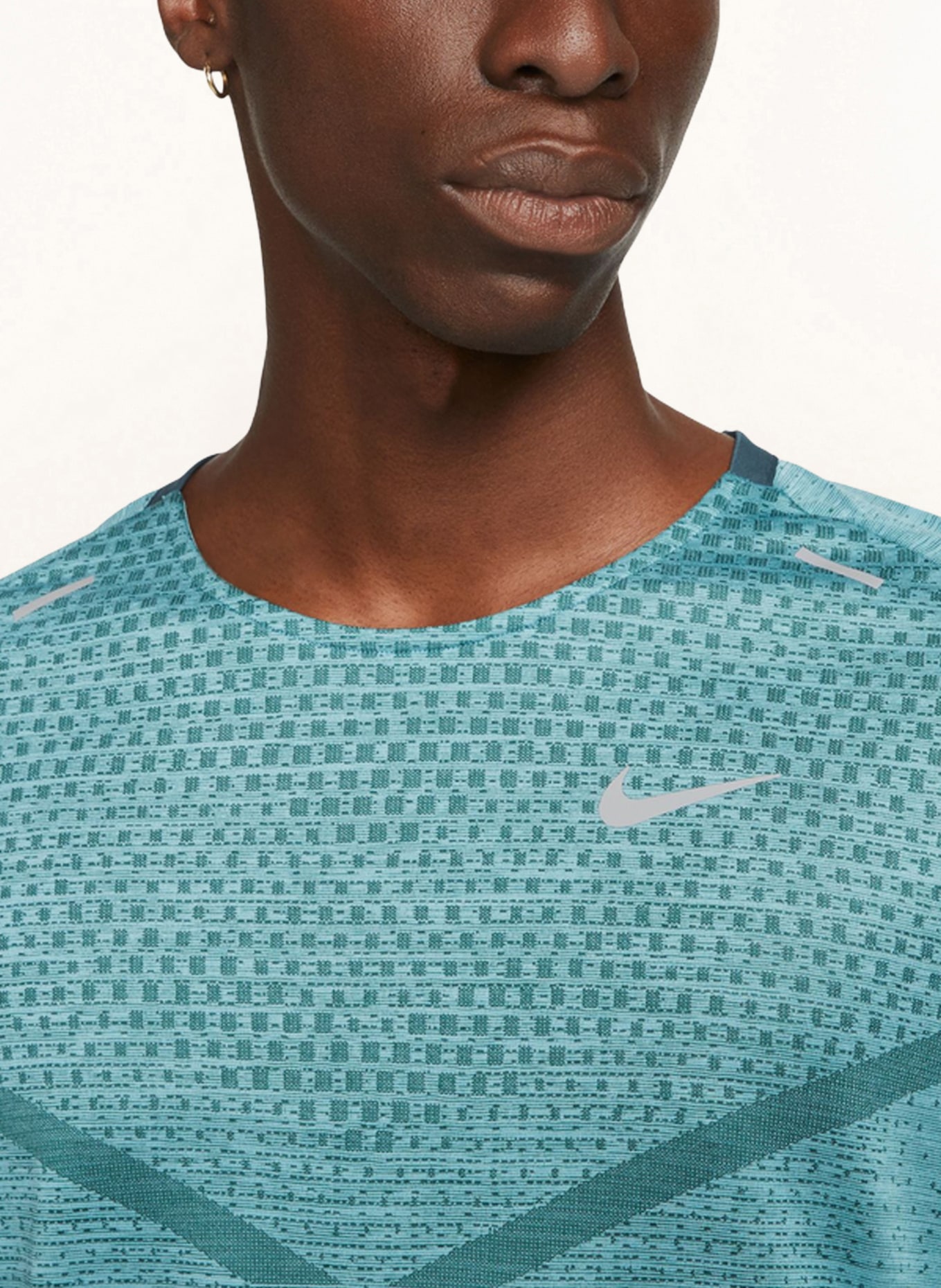 Nike Running shirt DRI-FIT ADV TECHKNIT ULTRA, Color: TEAL/ SILVER (Image 4)