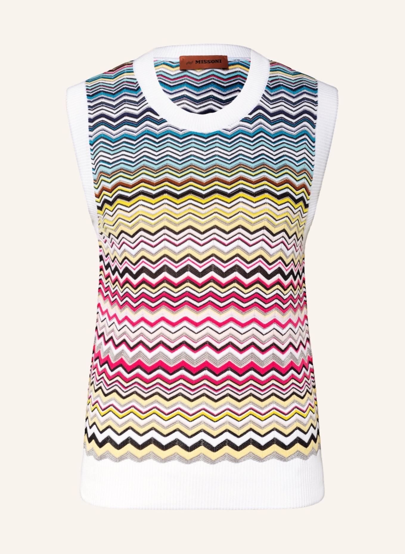 MISSONI Top, Color: BLUE/ YELLOW/ PINK (Image 1)