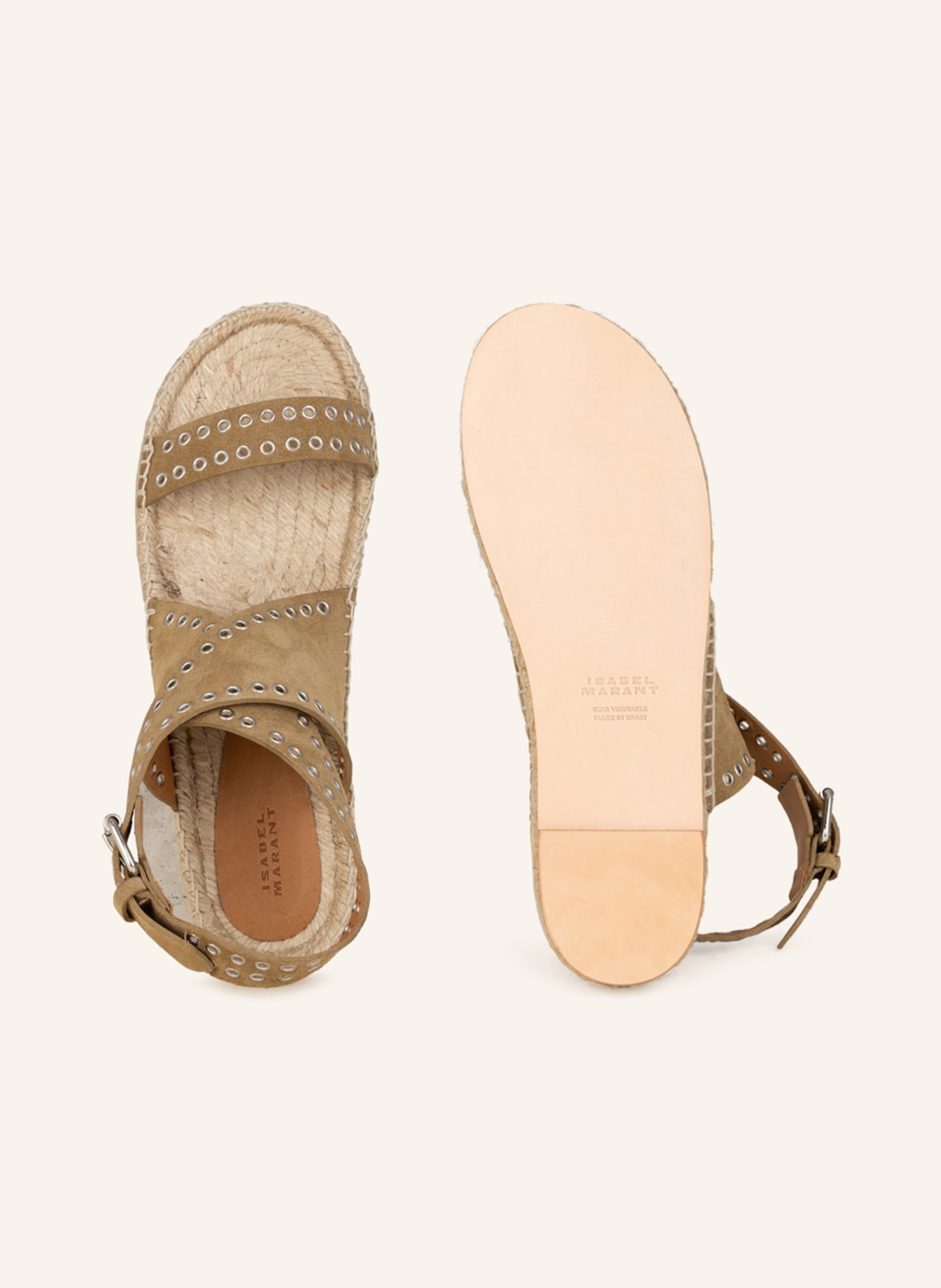 MARANT Sandals ILLYA with rivets in taupe
