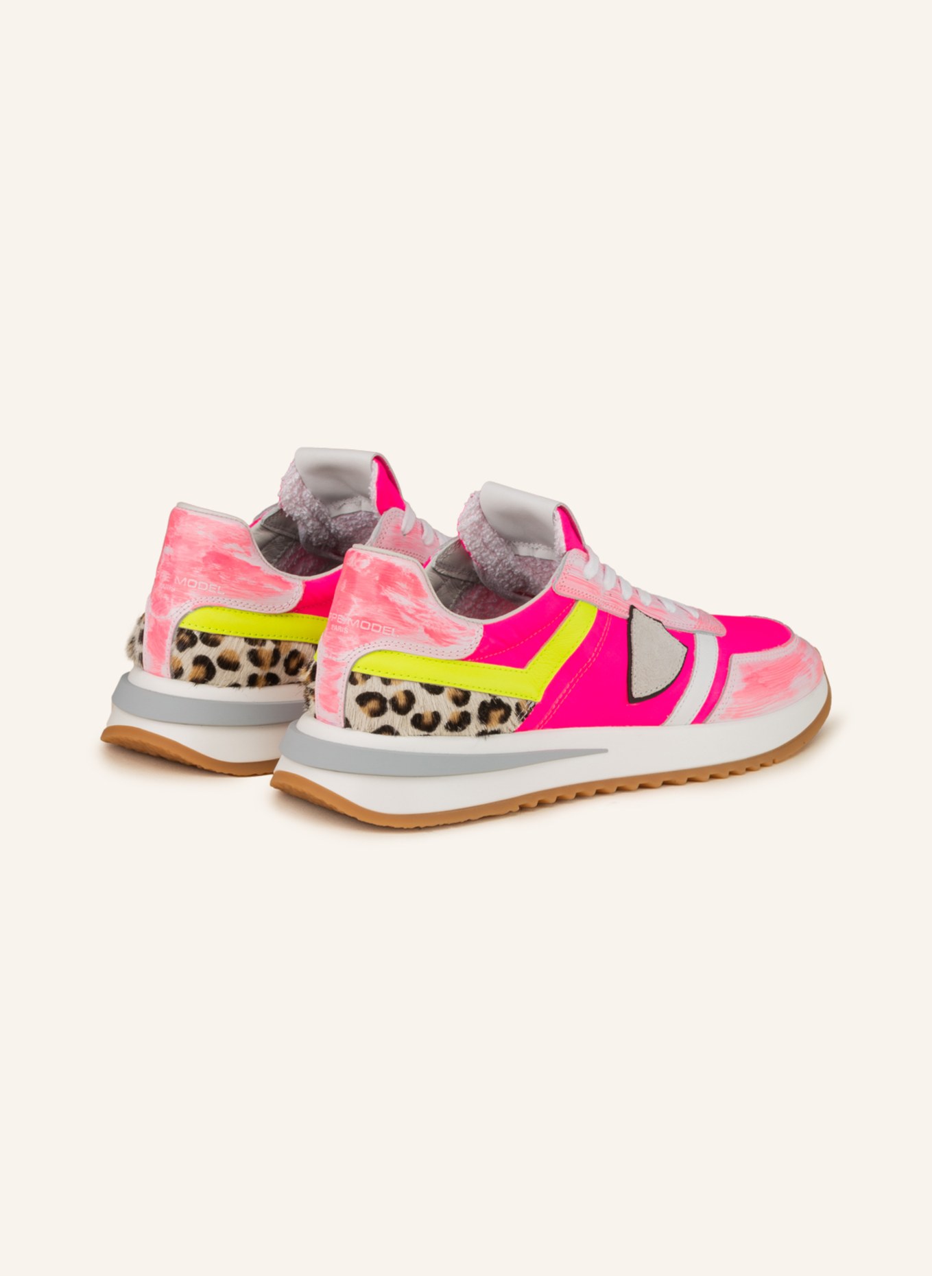 PHILIPPE MODEL Sneakers TROPEZ 2.1, Color: NEON PINK/ NEON YELLOW (Image 2)