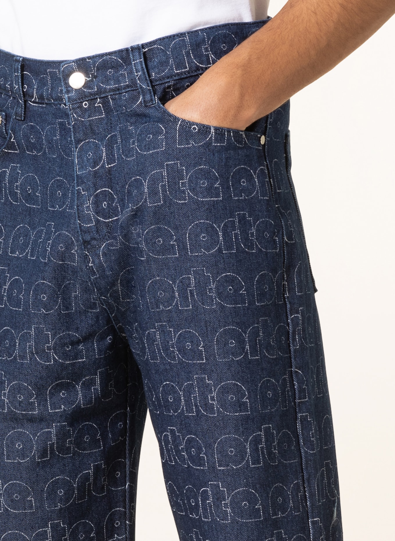 Arte Antwerp Jeans Straight Fit, Farbe: BLUE/WHITE (Bild 5)