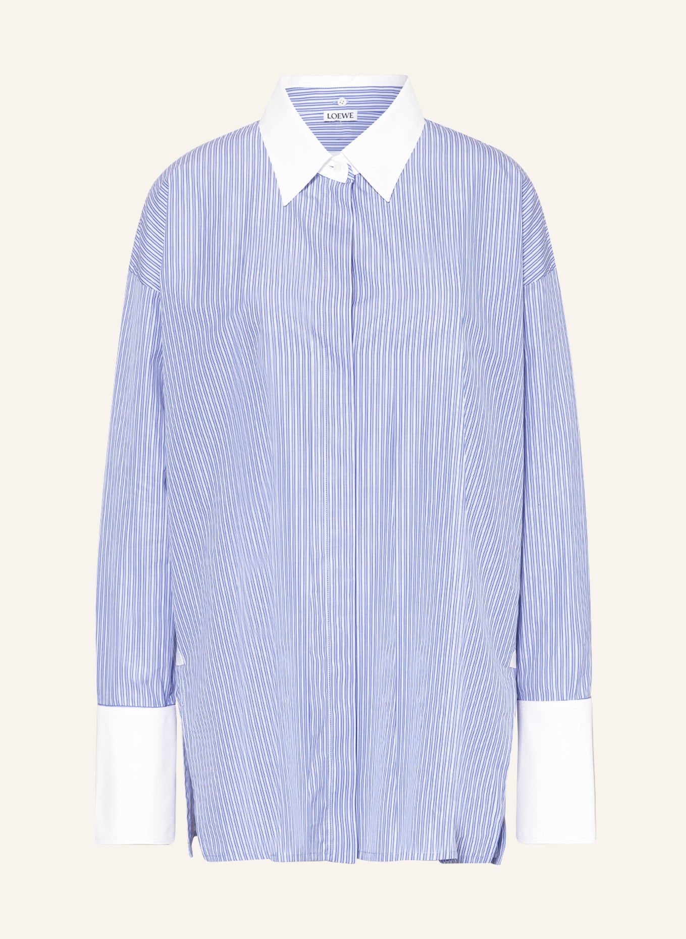 LOEWE Oversized shirt blouse, Color: BLUE/ WHITE (Image 1)
