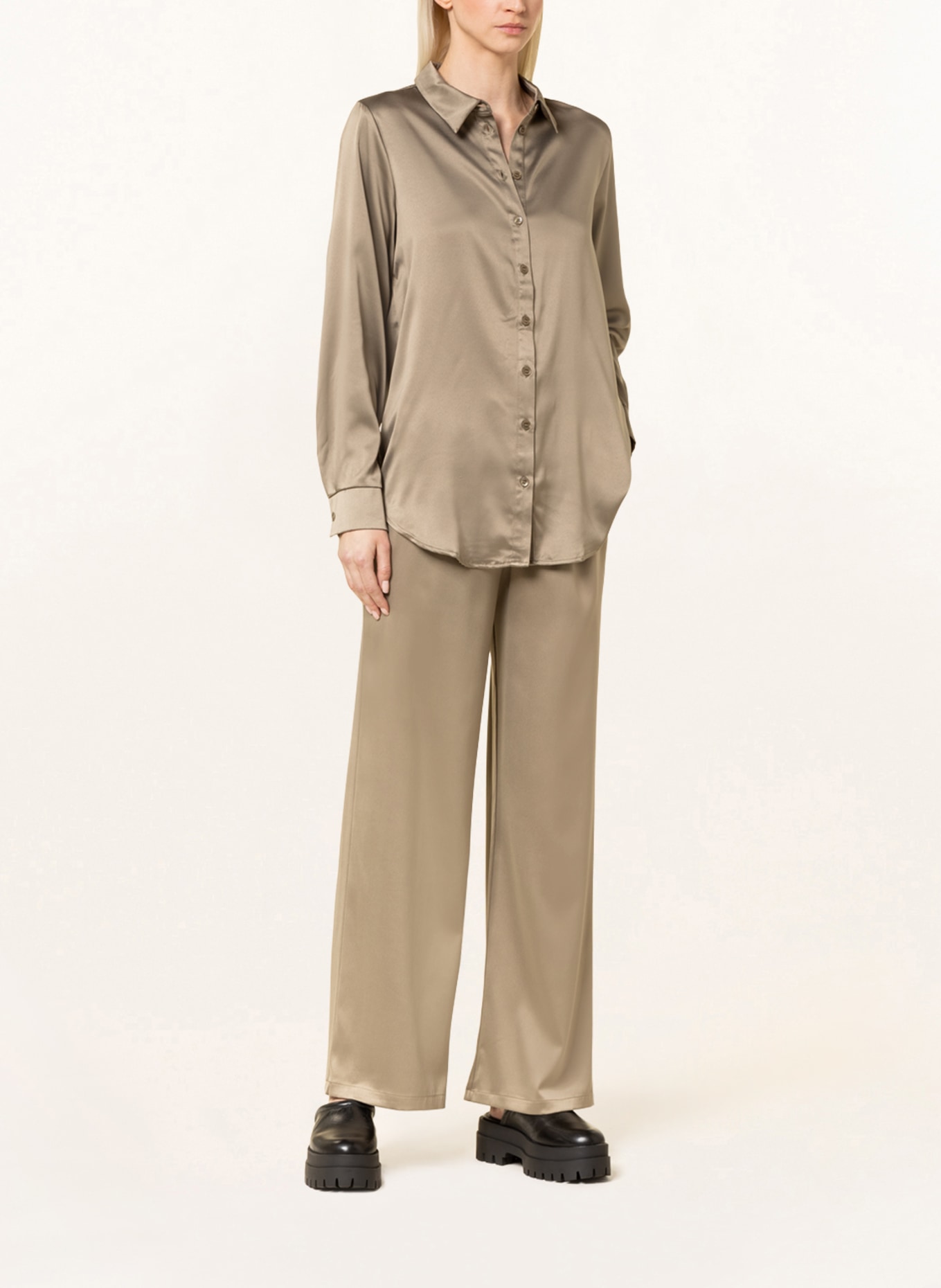 ONLY Wide leg trousers, Color: OLIVE (Image 2)