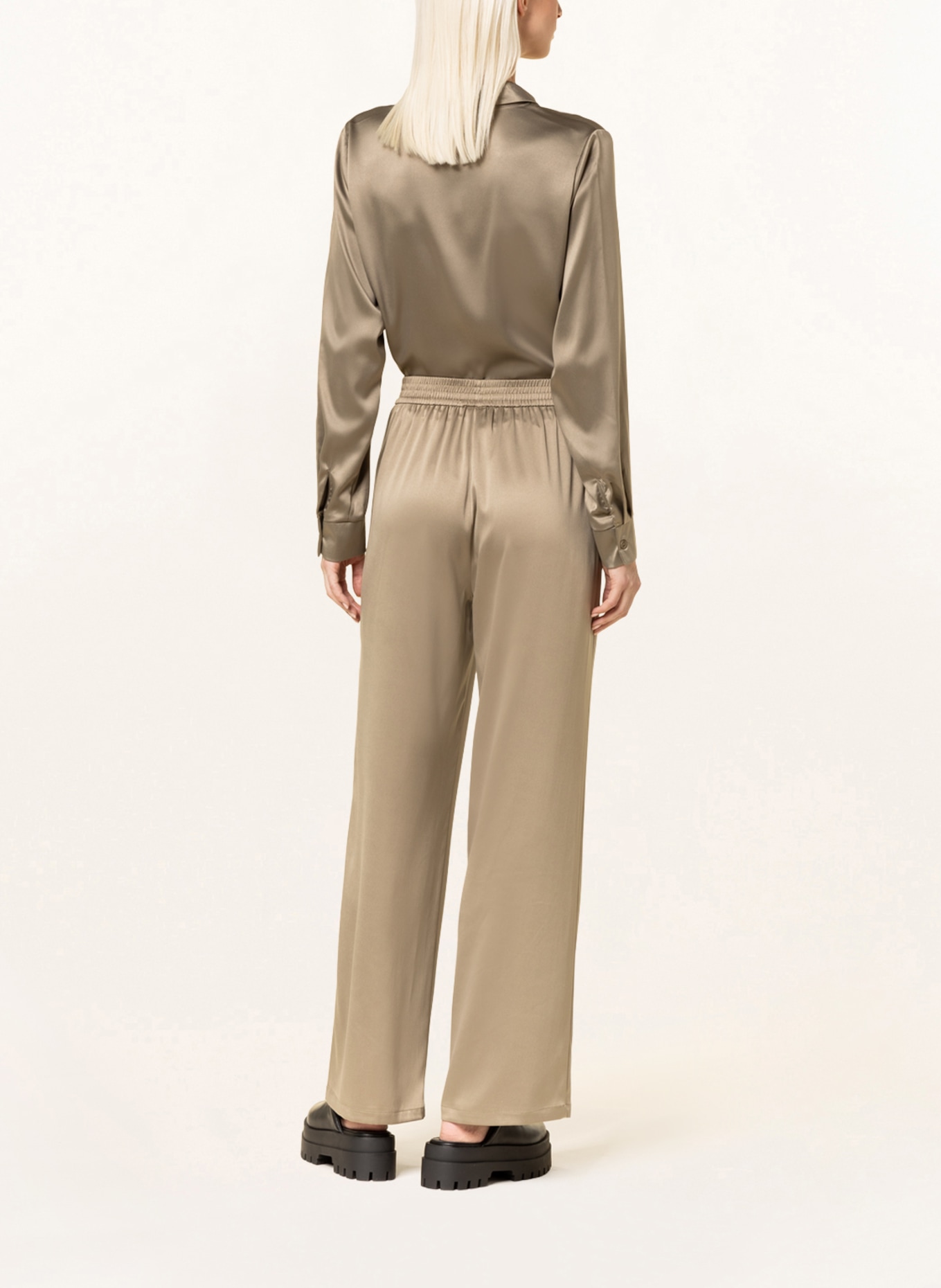 ONLY Wide leg trousers, Color: OLIVE (Image 3)