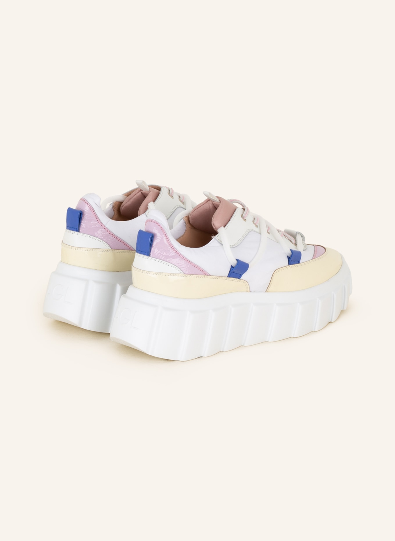 AGL Sneakers BLONDIE, Color: WHITE/ LIGHT YELLOW/ PINK (Image 2)