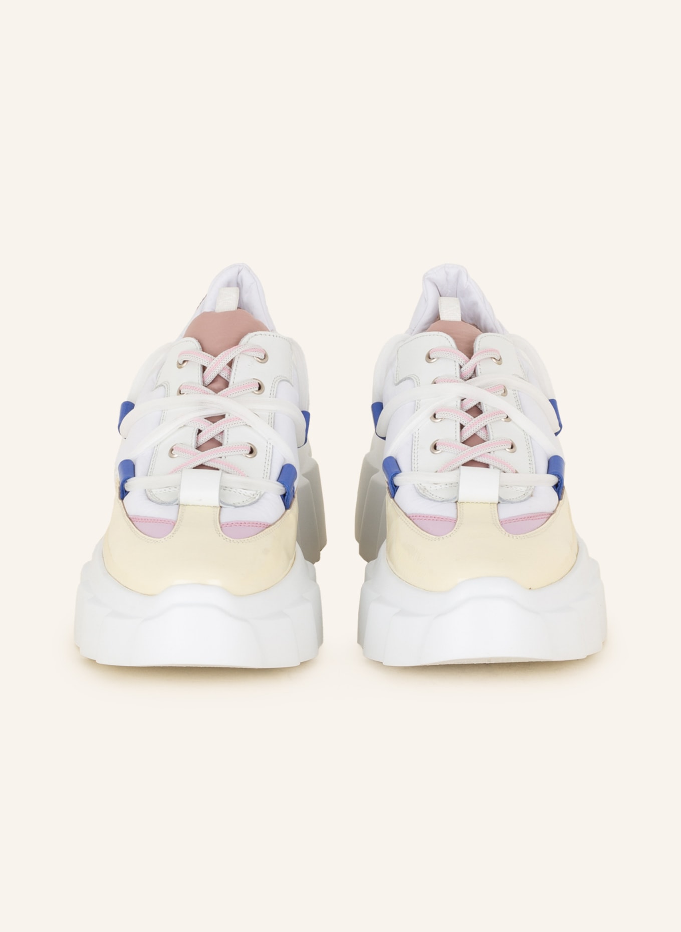 AGL Sneakers BLONDIE, Color: WHITE/ LIGHT YELLOW/ PINK (Image 3)