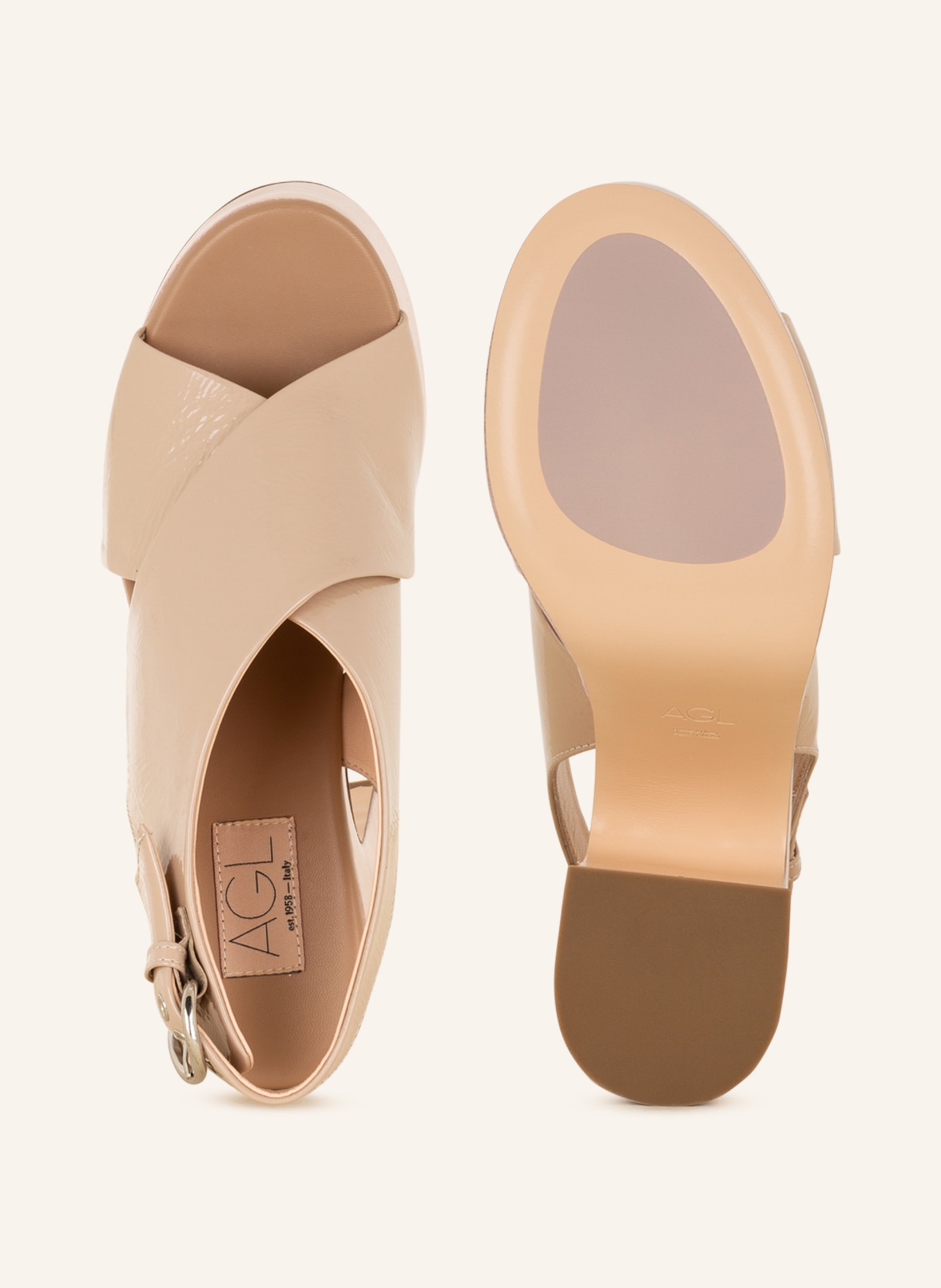 AGL Platform sandals SISTA, Color: BEIGE (Image 5)