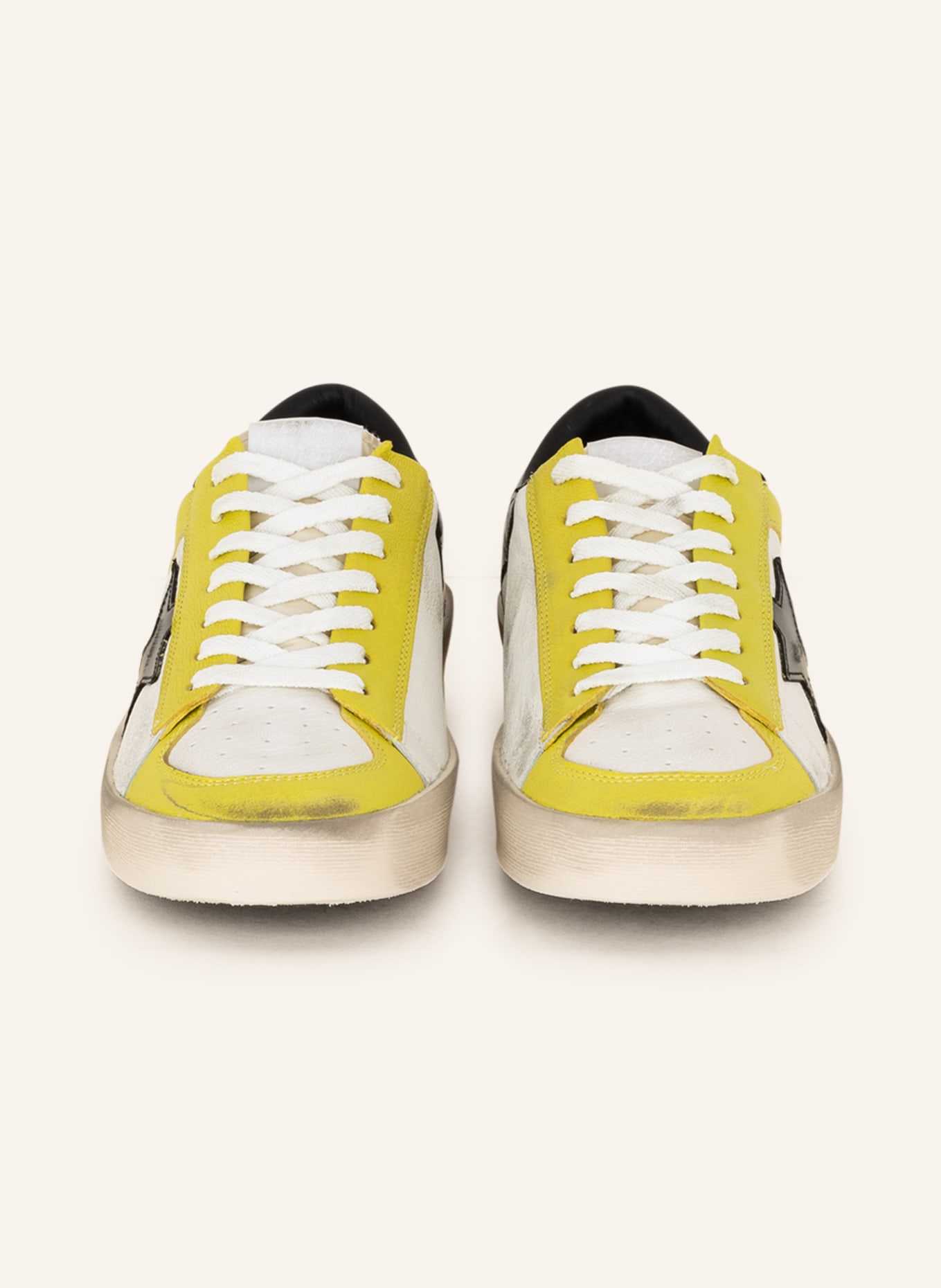 GOLDEN GOOSE Sneakers STARDAN, Color: WHITE/ YELLOW/ BLACK (Image 3)