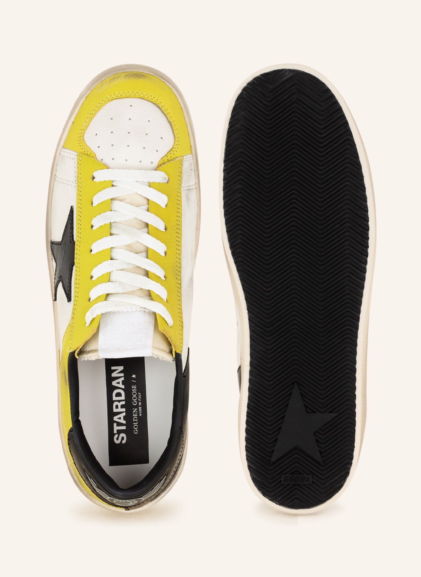 GOLDEN GOOSE Sneakers STARDAN, Color: WHITE/ YELLOW/ BLACK (Image 5)