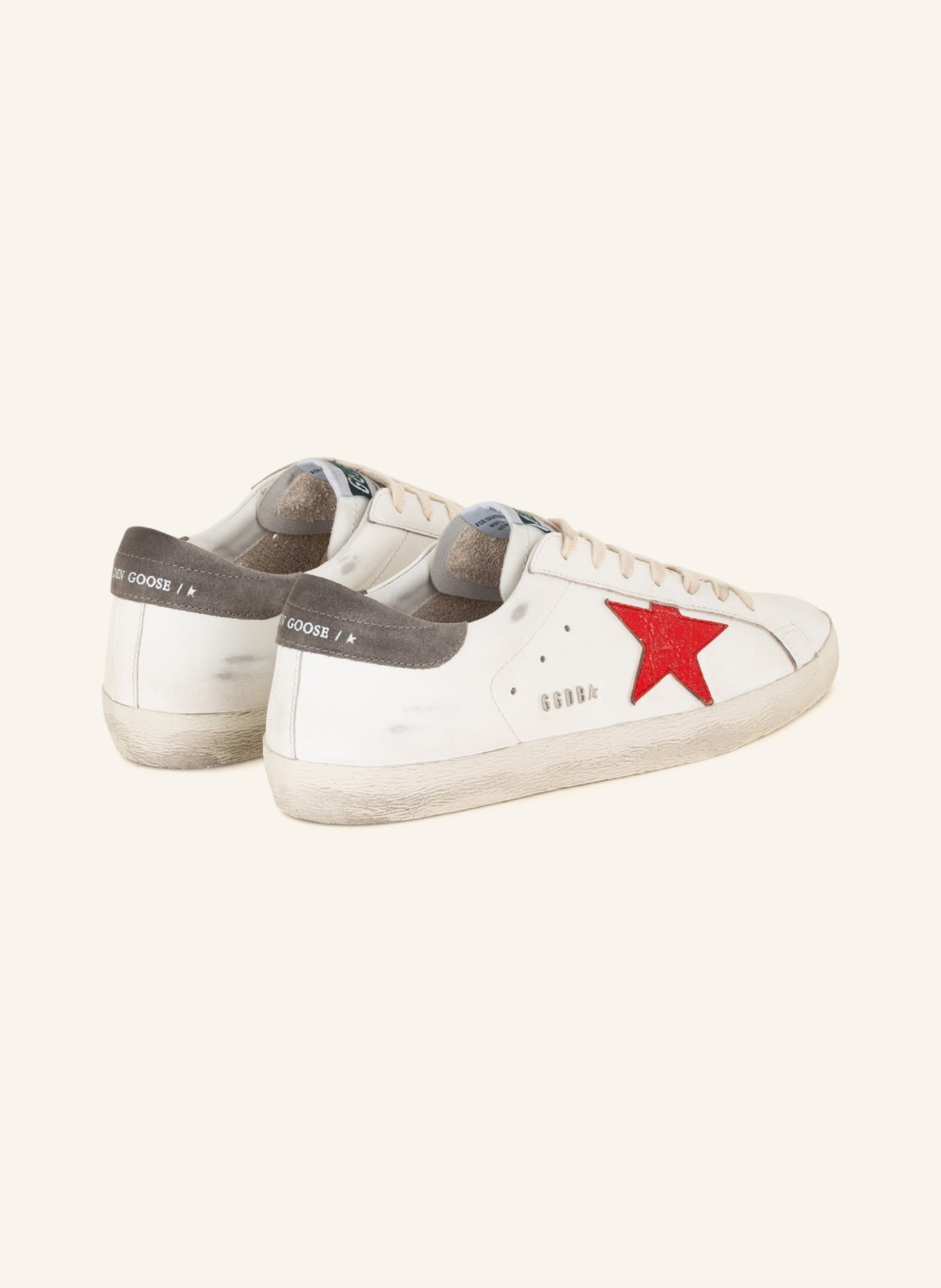 GOLDEN GOOSE Sneakers SUPER-STAR, Color: WHITE/ RED/ GRAY (Image 2)