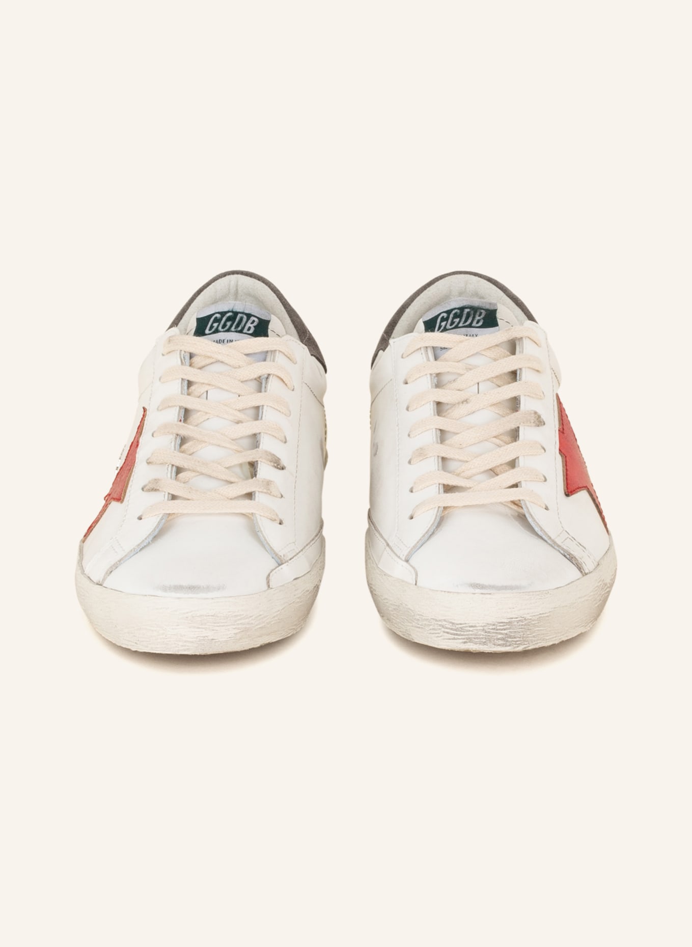 GOLDEN GOOSE Sneakers SUPER-STAR, Color: WHITE/ RED/ GRAY (Image 3)