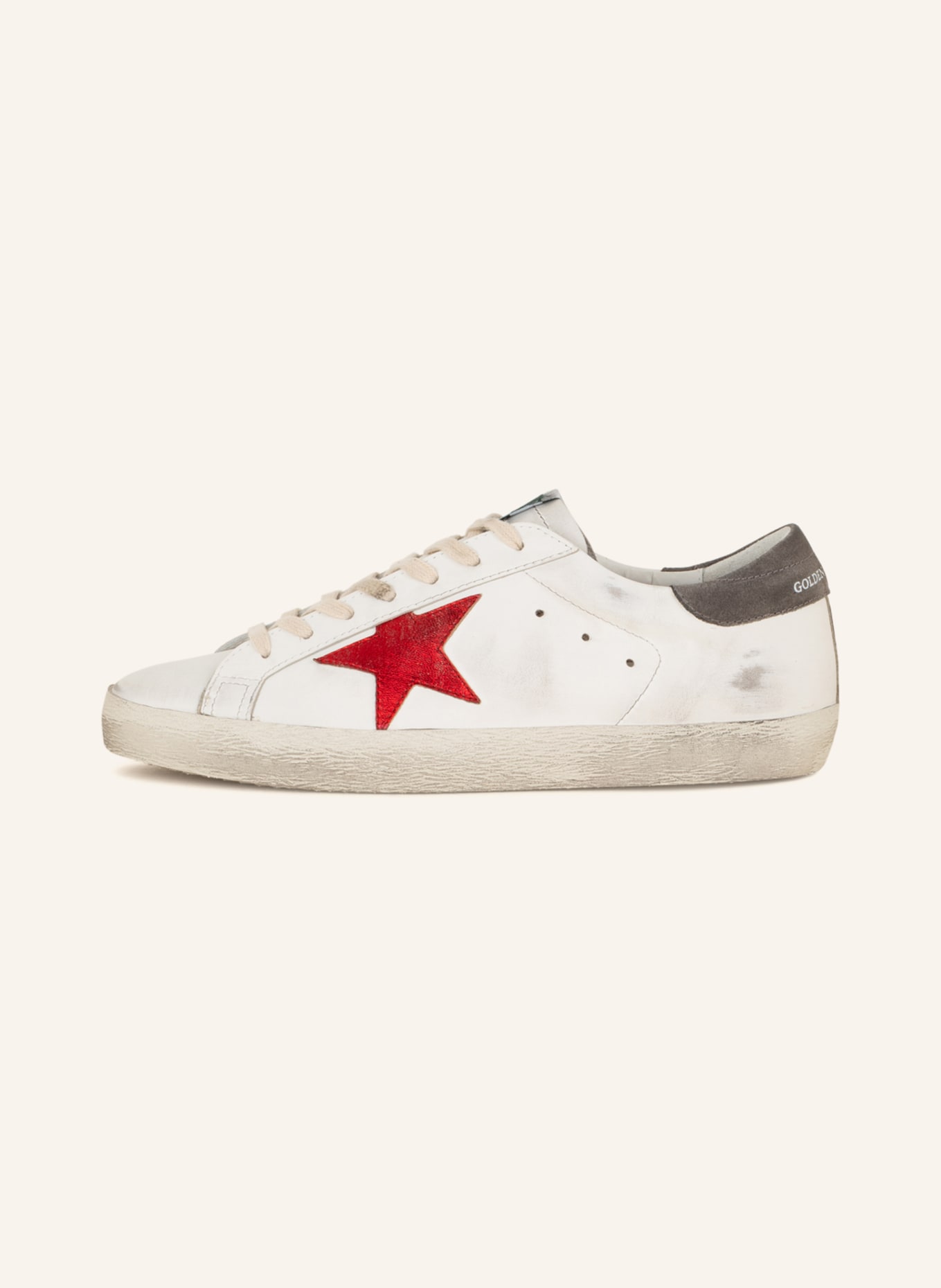 GOLDEN GOOSE Sneakers SUPER-STAR, Color: WHITE/ RED/ GRAY (Image 4)