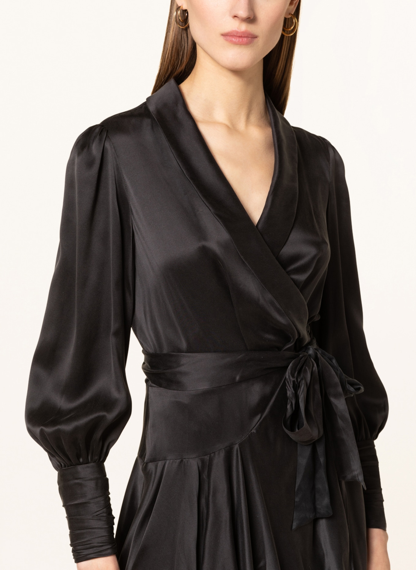 ZIMMERMANN Wrap dress HIGH TIDE made of silk , Color: BLACK (Image 4)