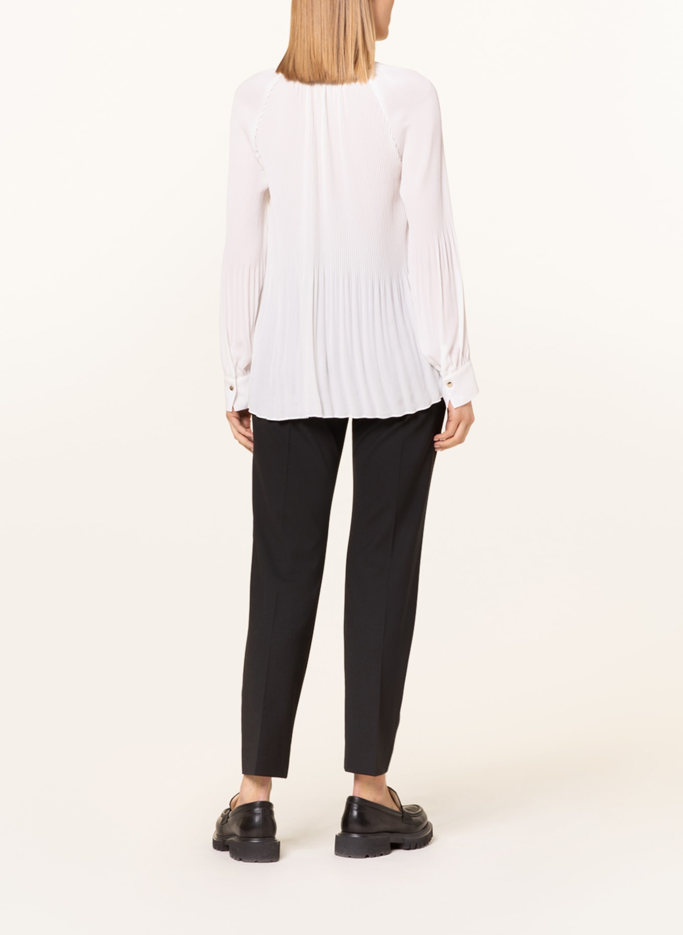 s.Oliver BLACK LABEL Shirt blouse with pleats, Color: WHITE (Image 3)