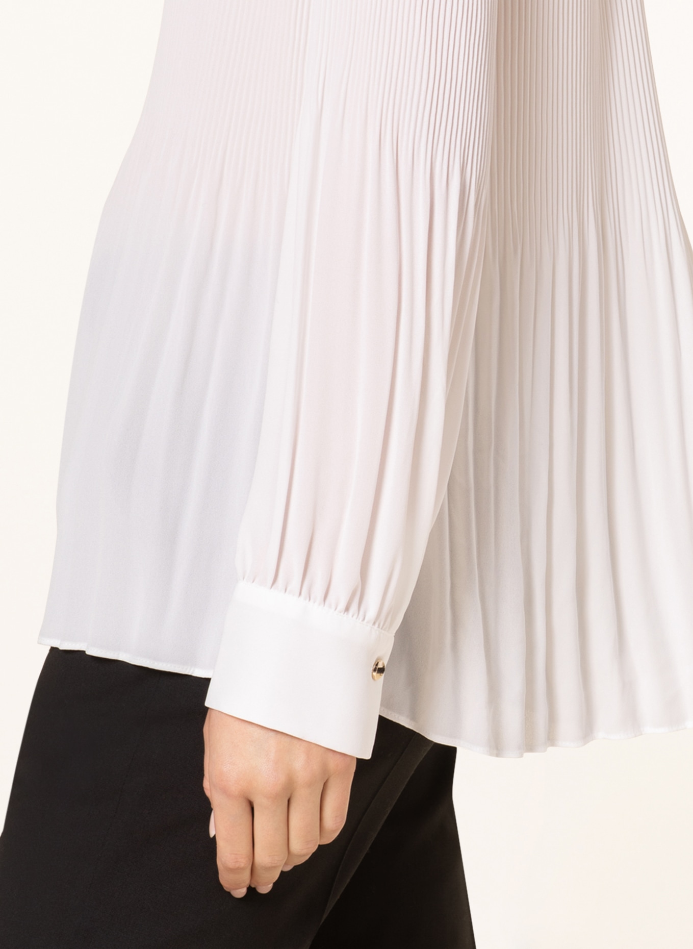 s.Oliver BLACK LABEL Shirt blouse with pleats, Color: WHITE (Image 4)
