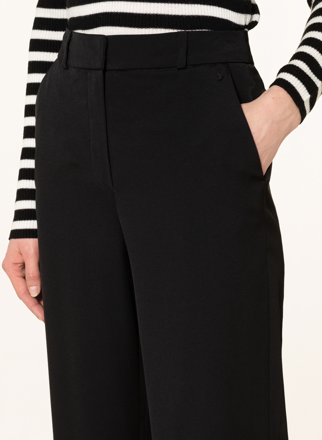 comma Wide leg trousers, Color: BLACK (Image 5)
