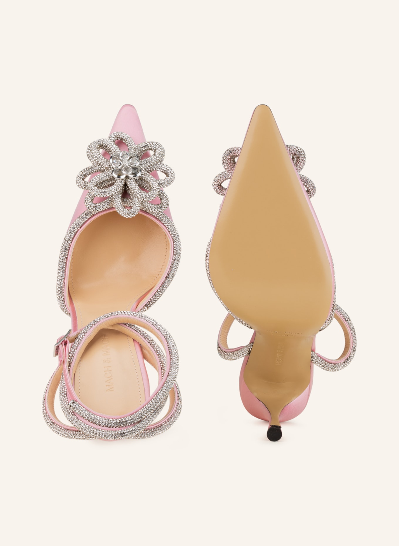 MACH & MACH Pumps CRYSTAL FLOWER with decorative gems, Color: PINK (Image 5)