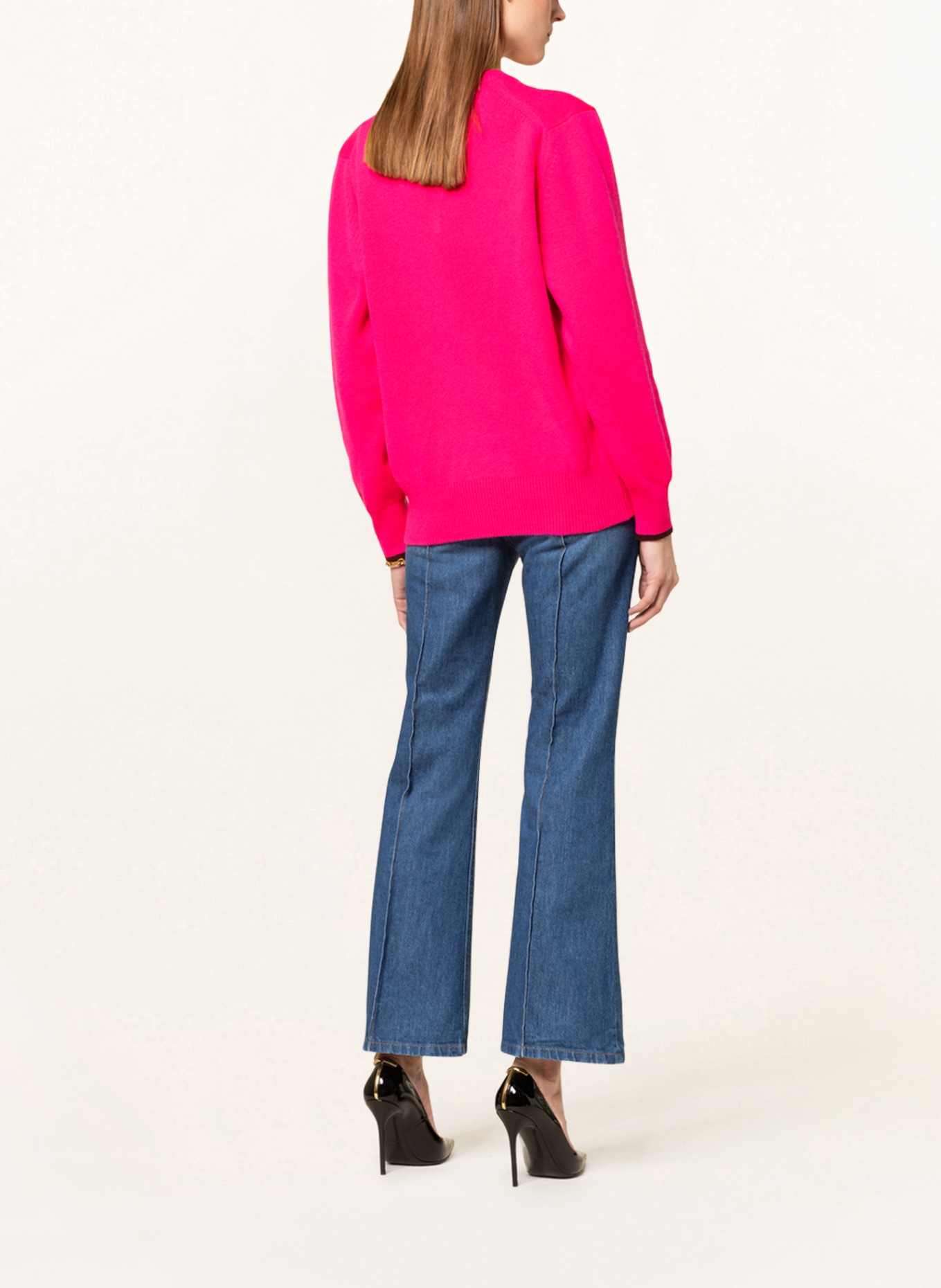VICTORIABECKHAM Oversized-Pullover aus Cashmere, Farbe: PINK (Bild 3)