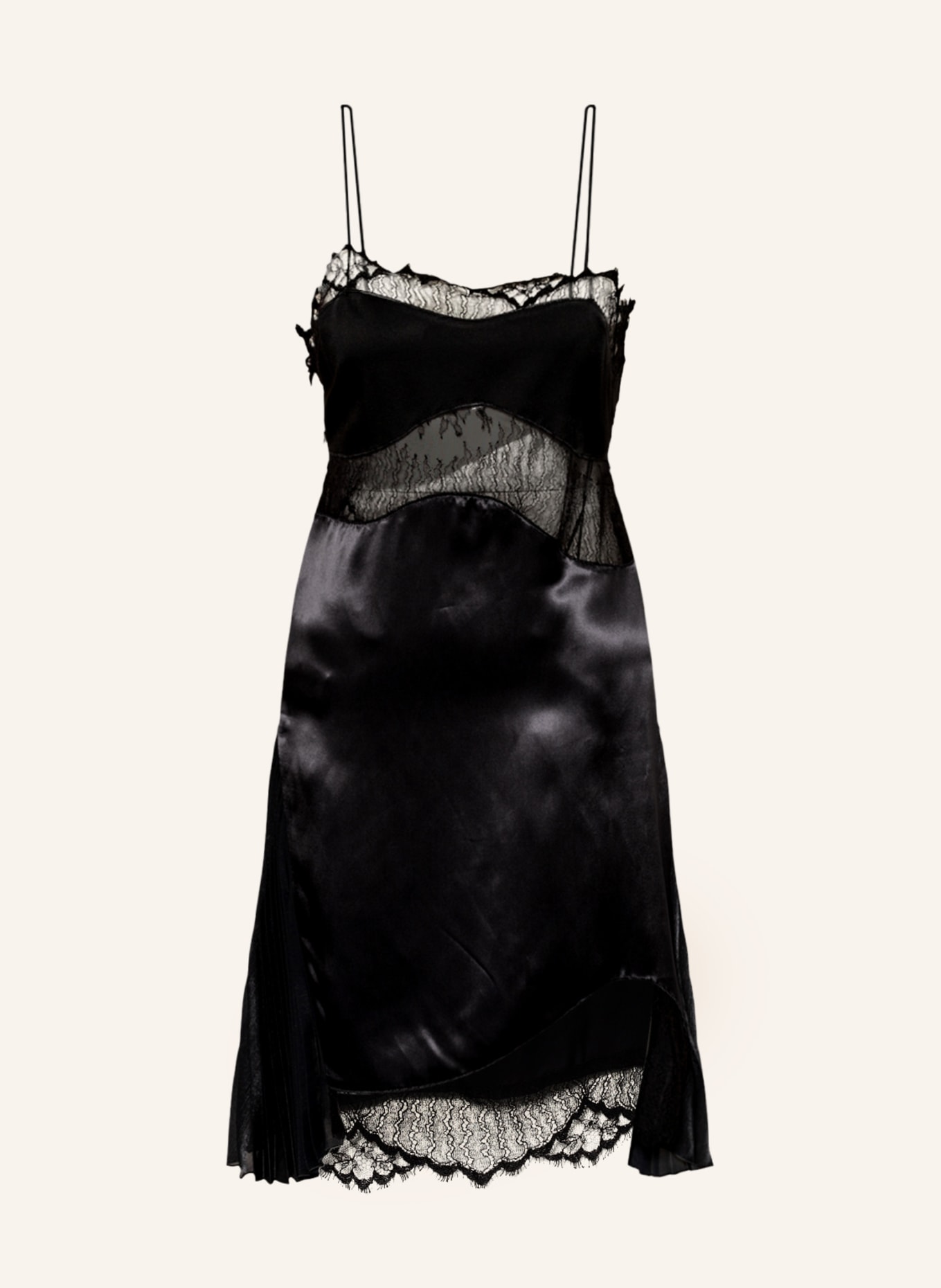 VICTORIABECKHAM Dress with lace, Color: BLACK (Image 1)