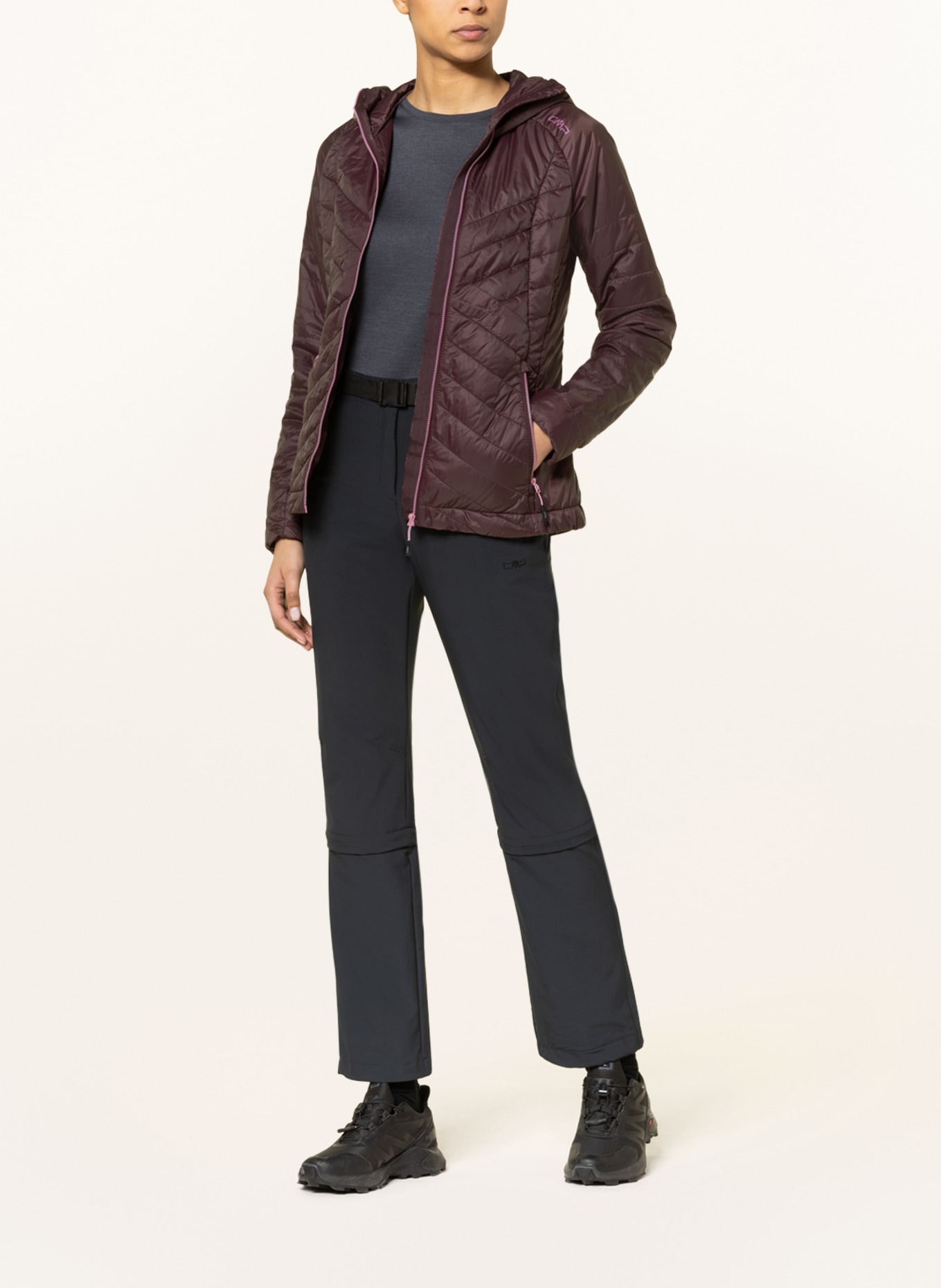 CMP Quilted jacket in fuchsia