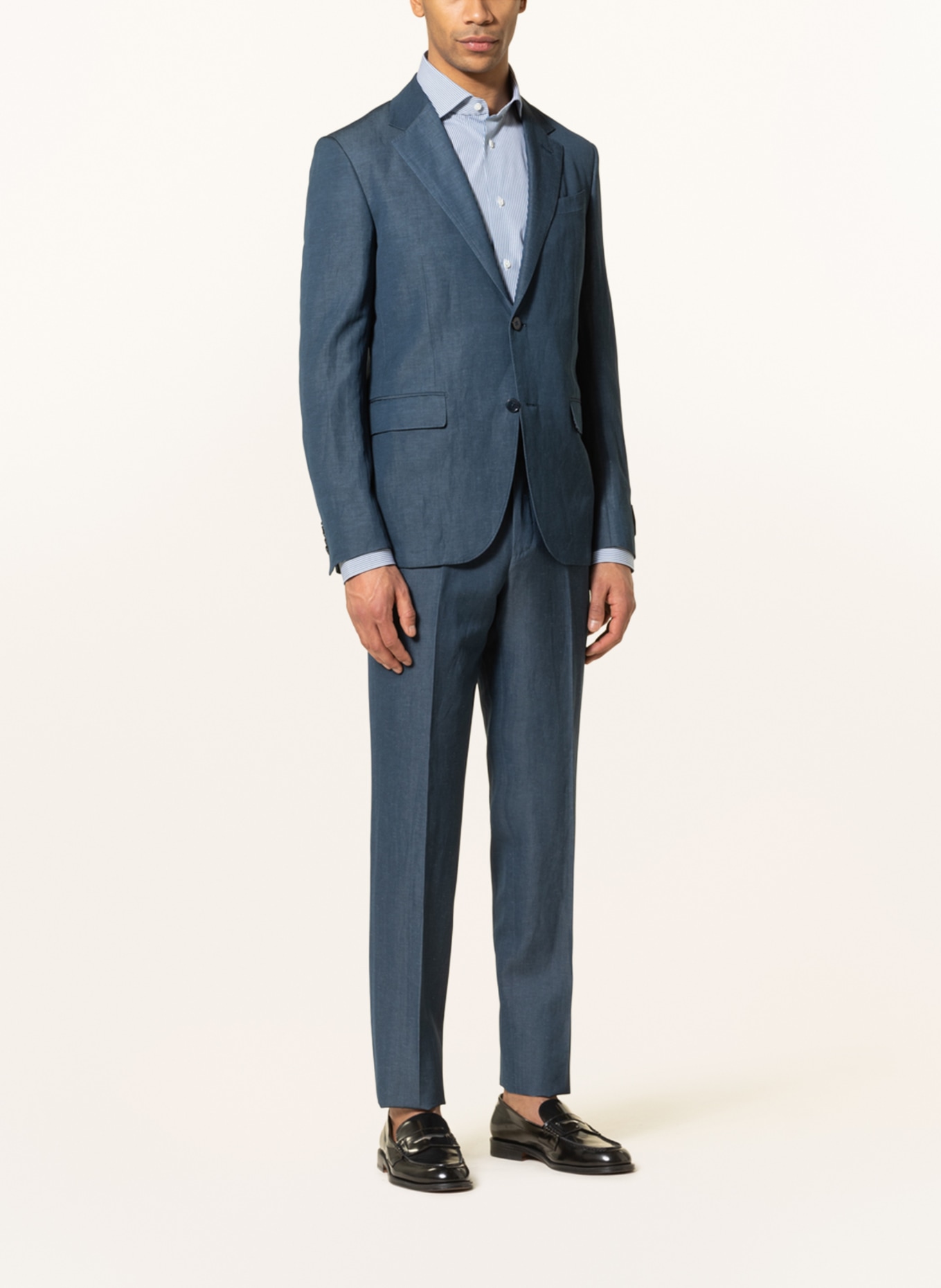 ZEGNA Suit trousers regular fit with linen, Color: TEAL (Image 2)