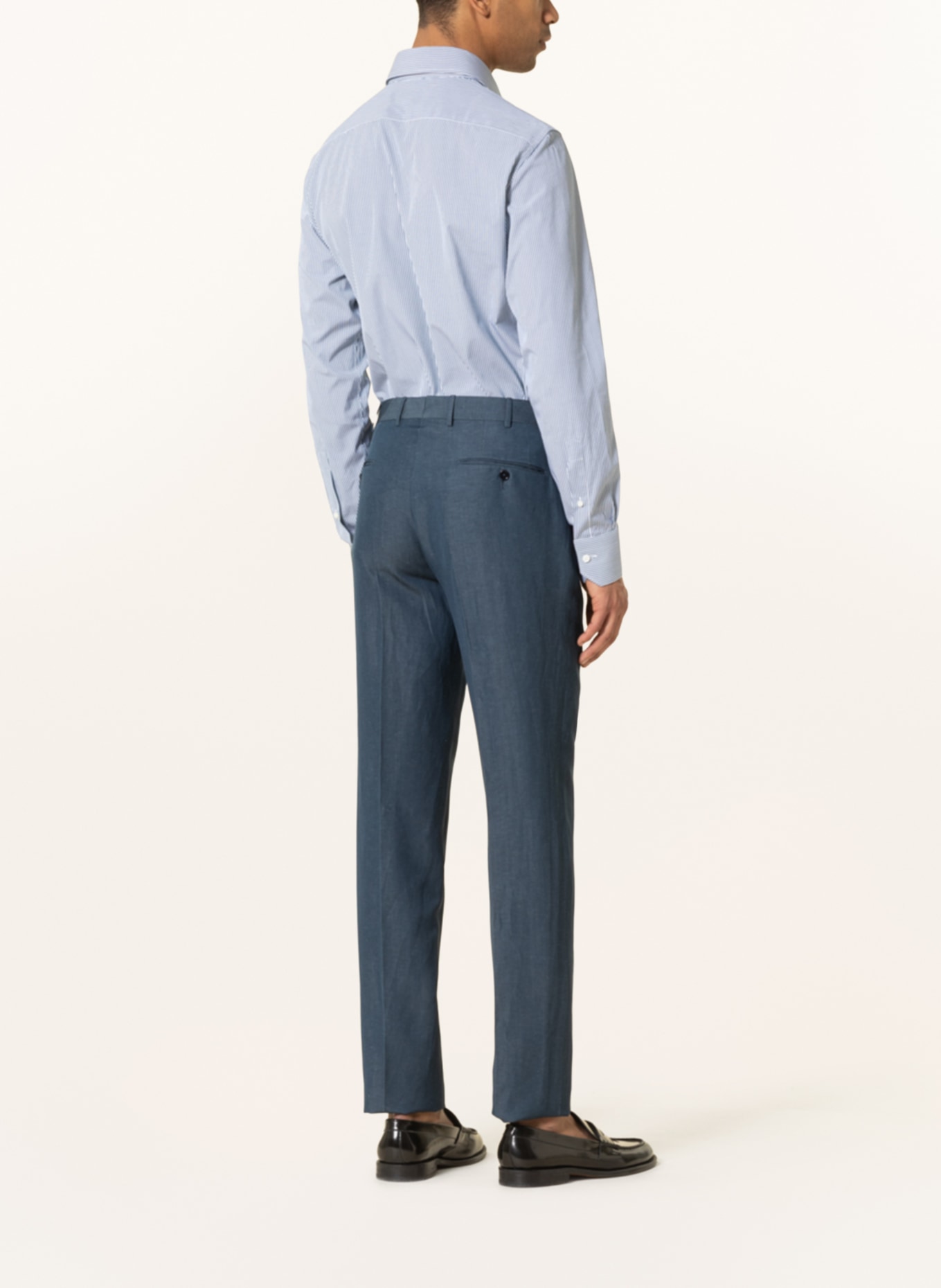 ZEGNA Suit trousers regular fit with linen, Color: TEAL (Image 4)