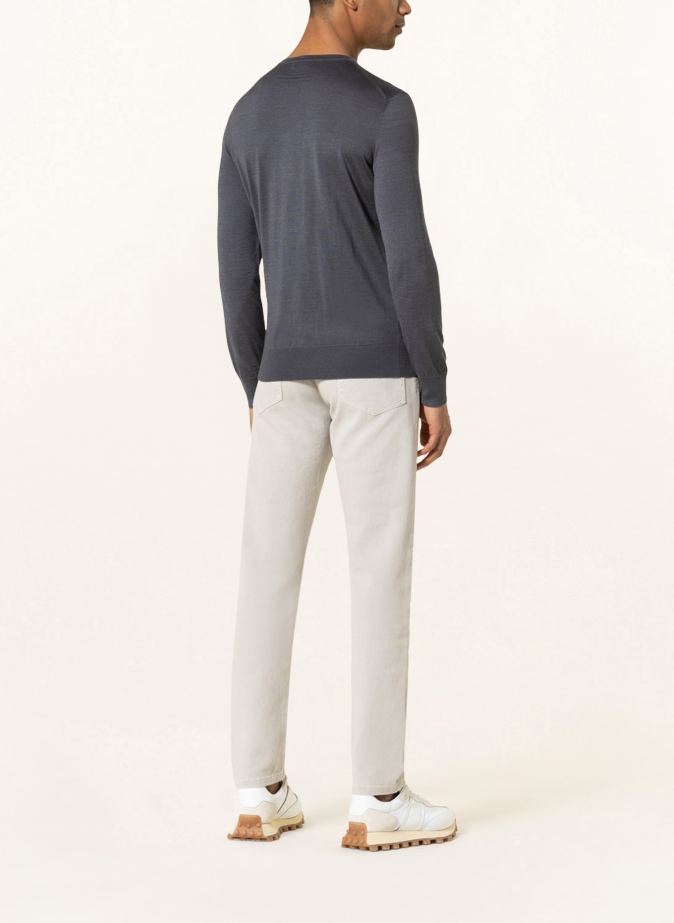 ZEGNA Cashmere-Pullover mit Seide, Farbe: DUNKELGRAU (Bild 3)