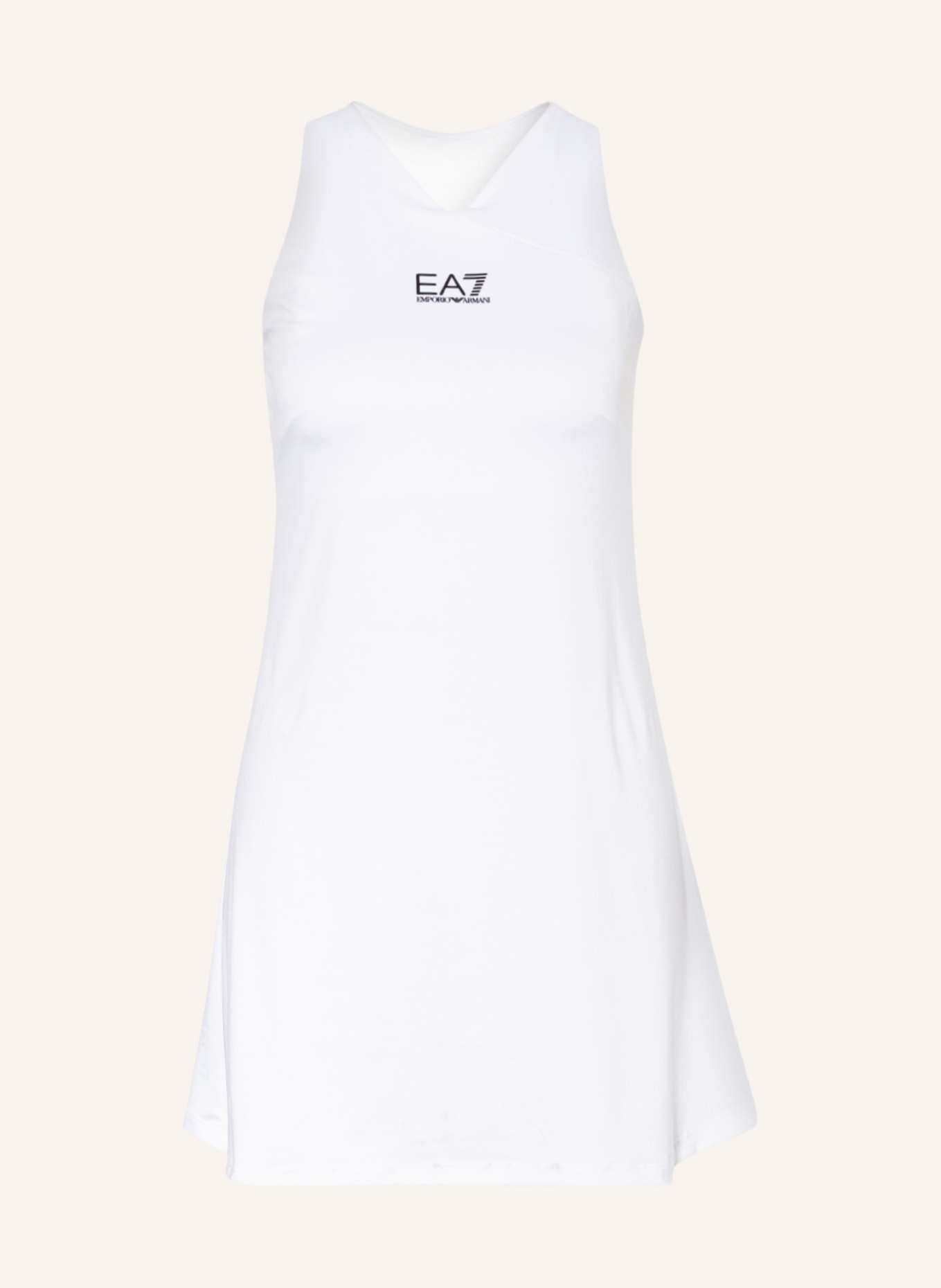 EA7 EMPORIO ARMANI Tennis dress with mesh, Color: WHITE (Image 1)