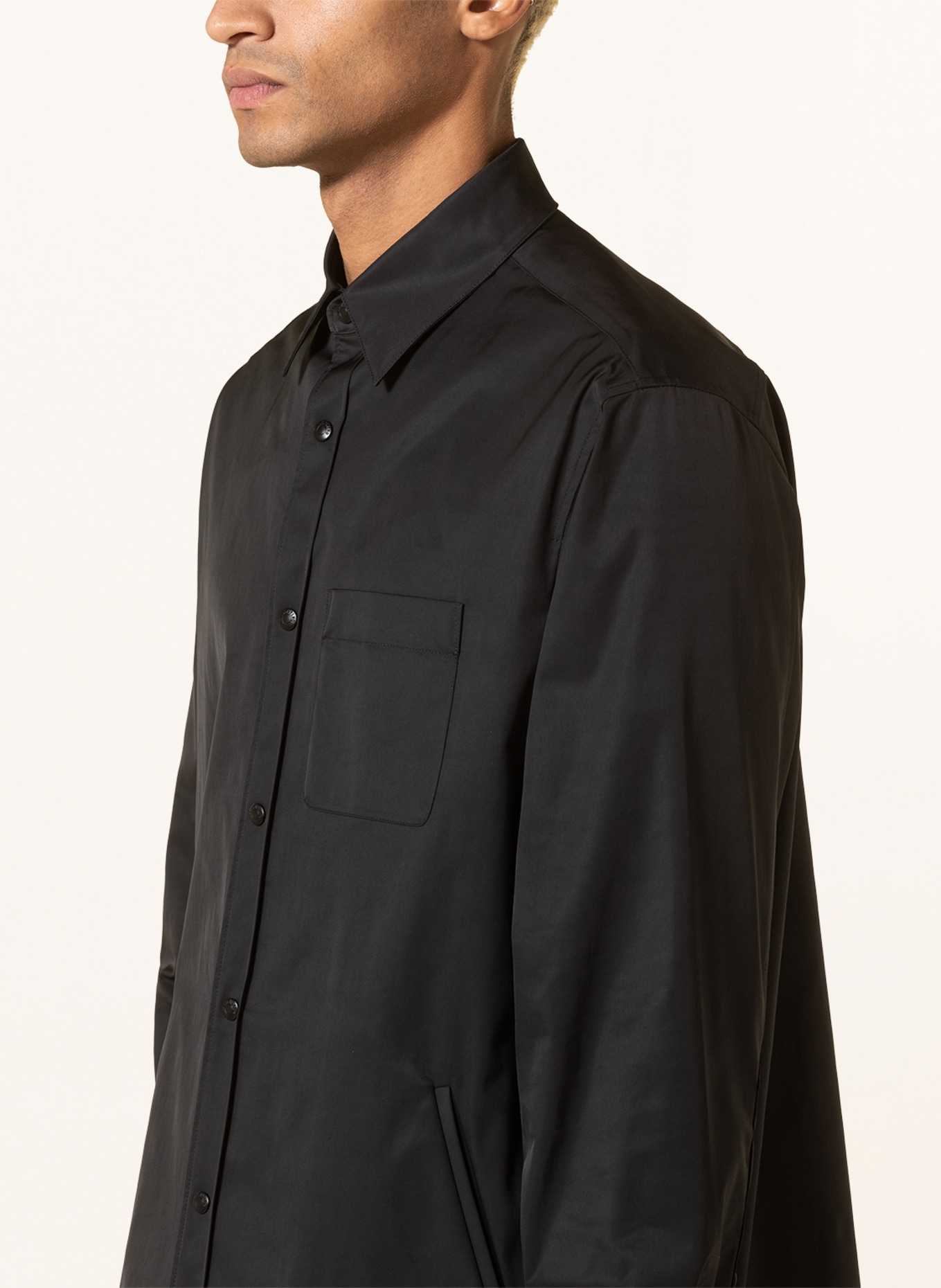 VALENTINO Overshirt with rivets, Color: BLACK (Image 4)