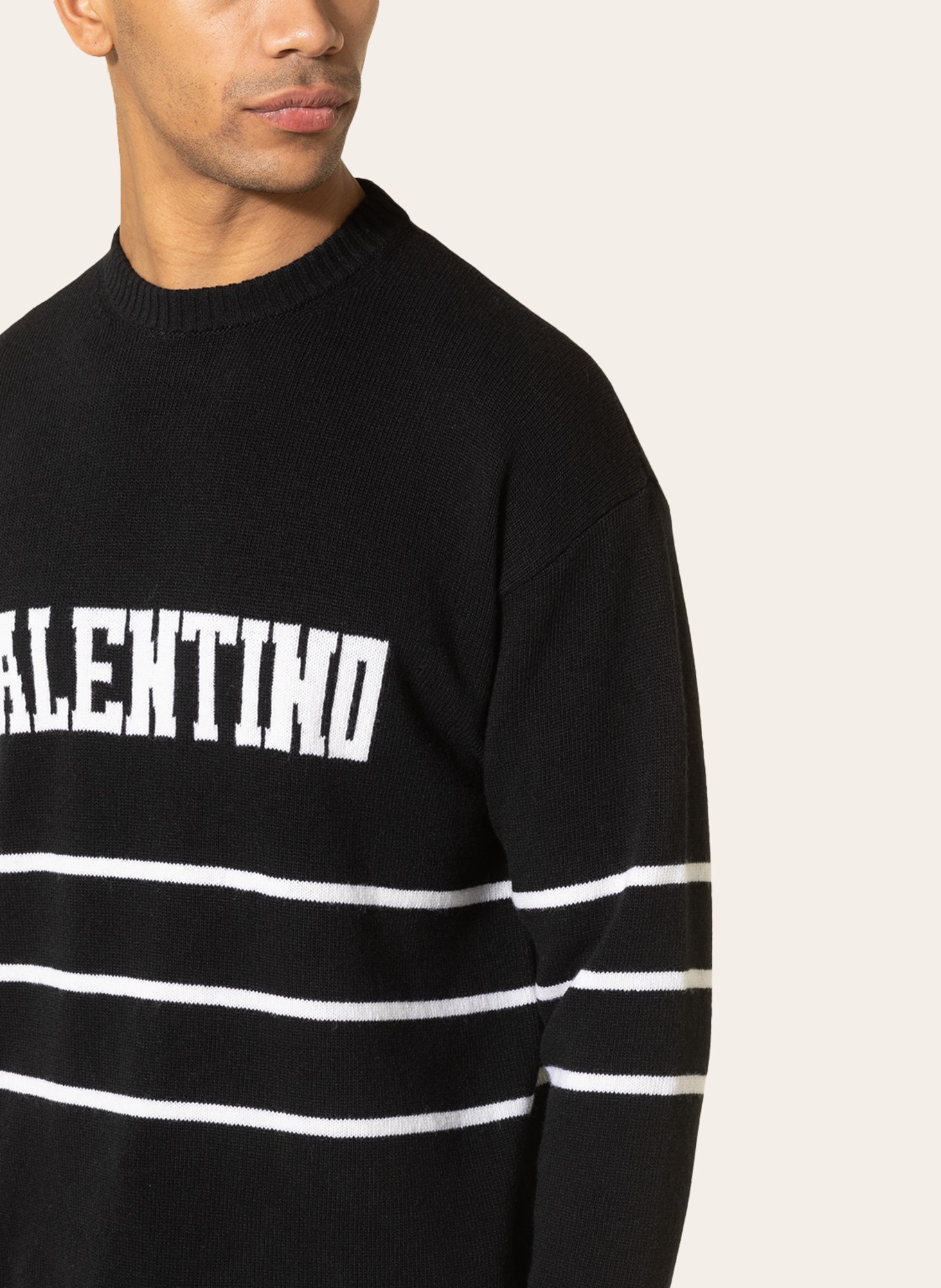 VALENTINO Sweater, Color: BLACK/ WHITE (Image 4)