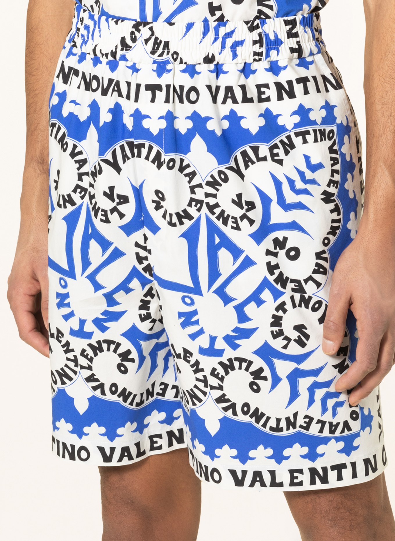 VALENTINO Shorts, Color: BLUE/ WHITE/ BLACK (Image 5)