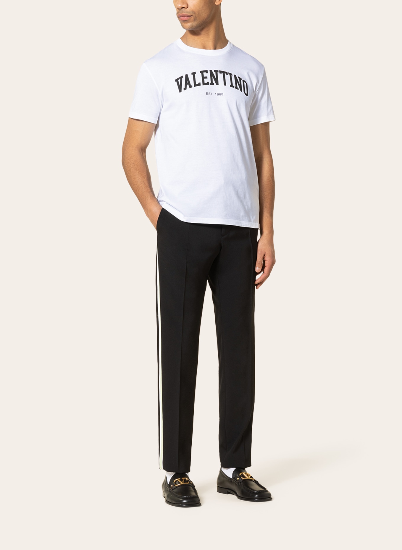 VALENTINO T-Shirt, Farbe: WEISS/ SCHWARZ (Bild 2)