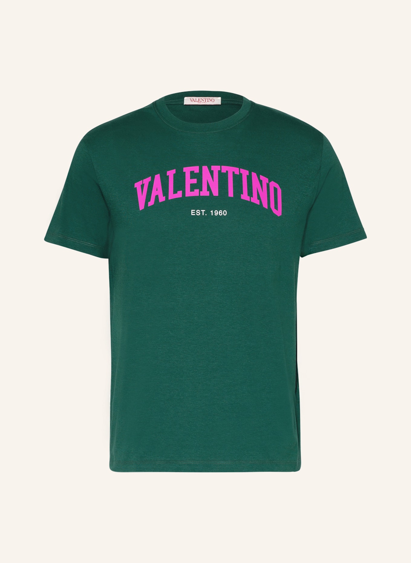 VALENTINO T-shirt, Color: DARK GREEN/ PINK (Image 1)