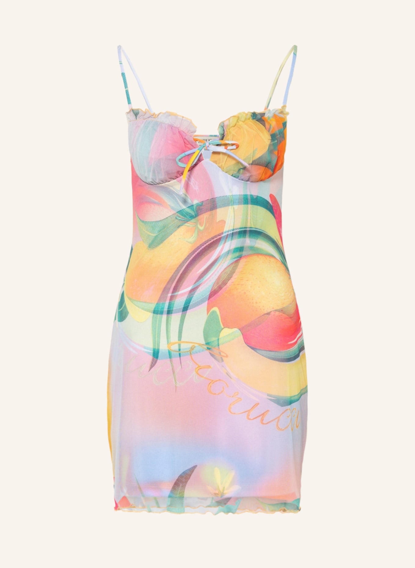 FIORUCCI Mesh dress, Color: PINK/ ORANGE/ YELLOW (Image 1)